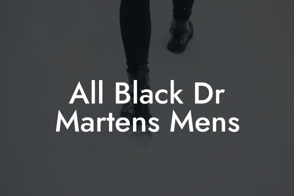 All Black Dr Martens Mens