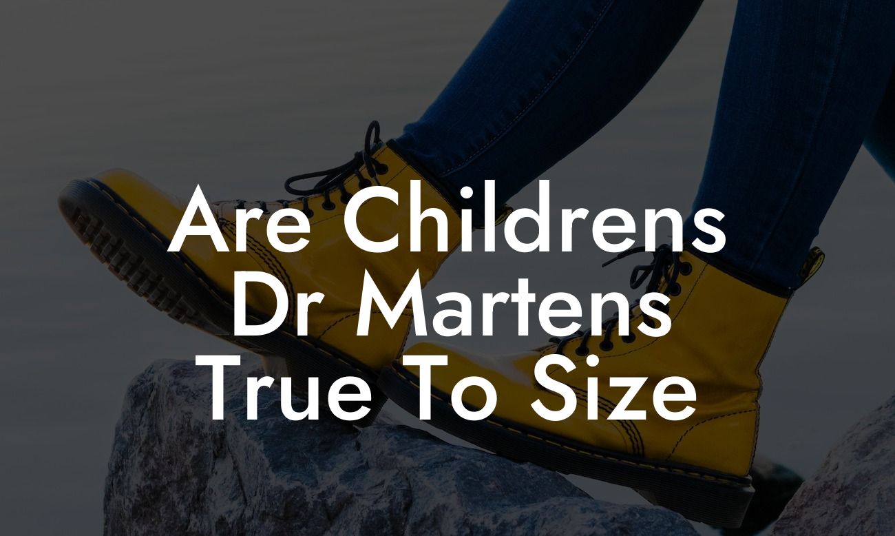 Are Childrens Dr Martens True To Size