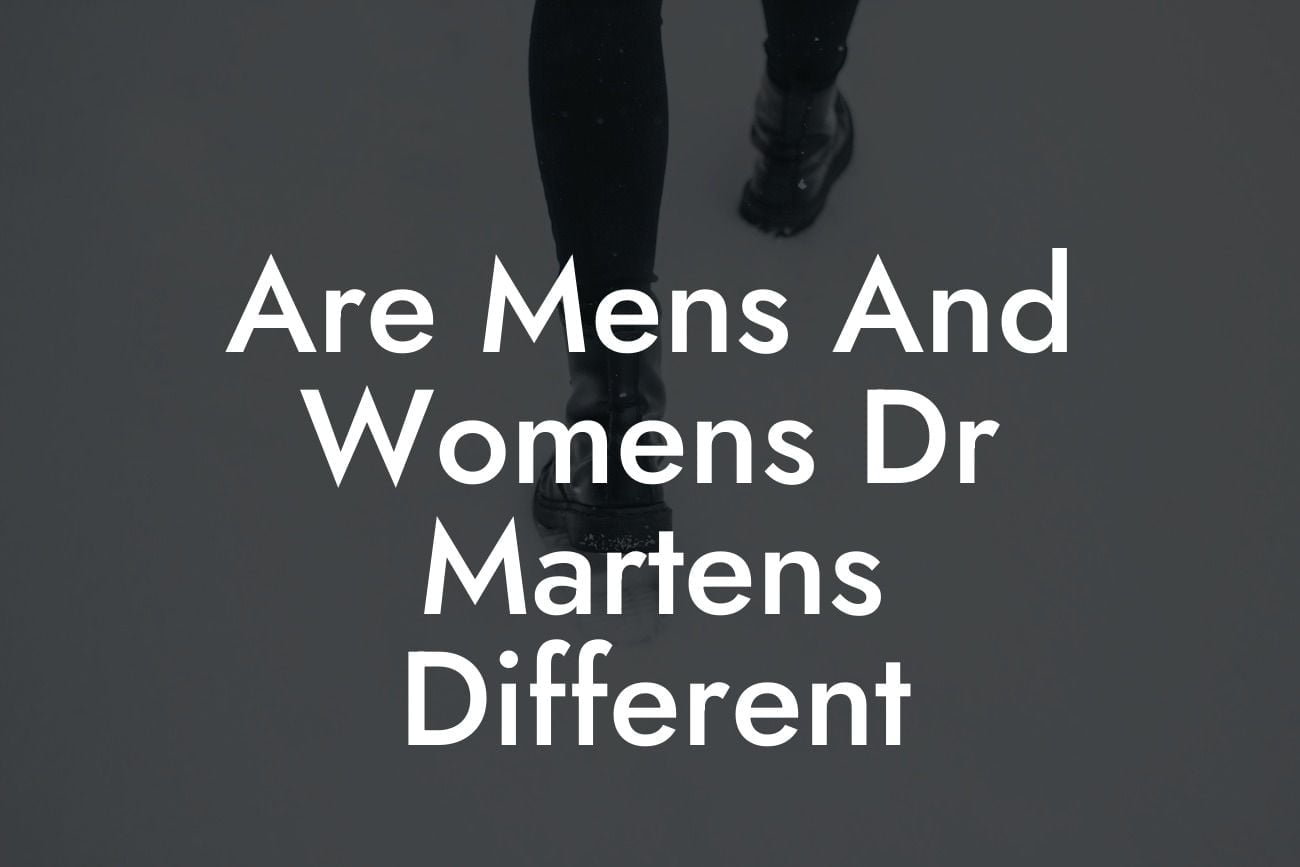 Are Mens And Womens Dr Martens Different