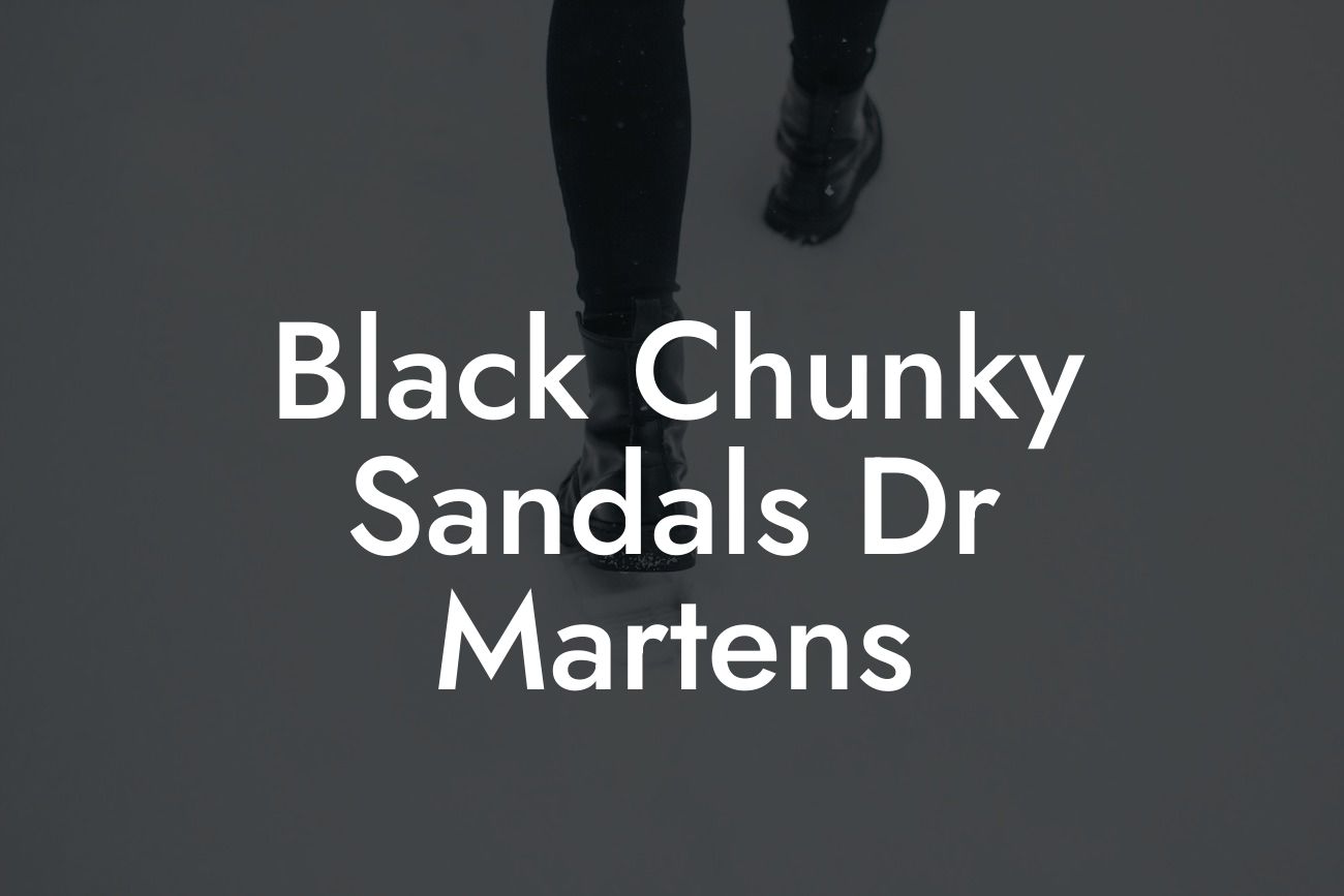 Black Chunky Sandals Dr Martens