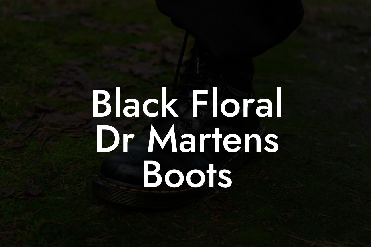 Black Floral Dr Martens Boots