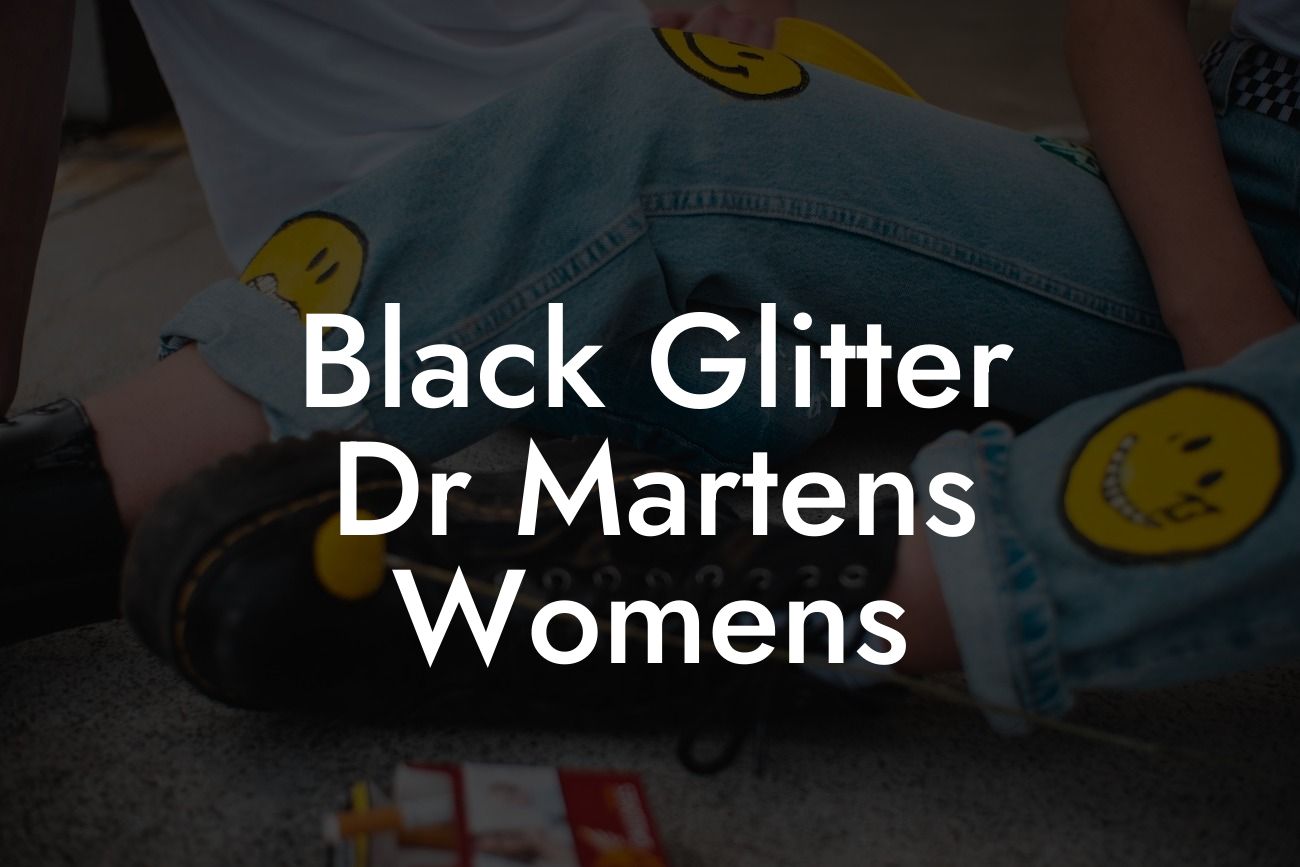 Black Glitter Dr Martens Womens