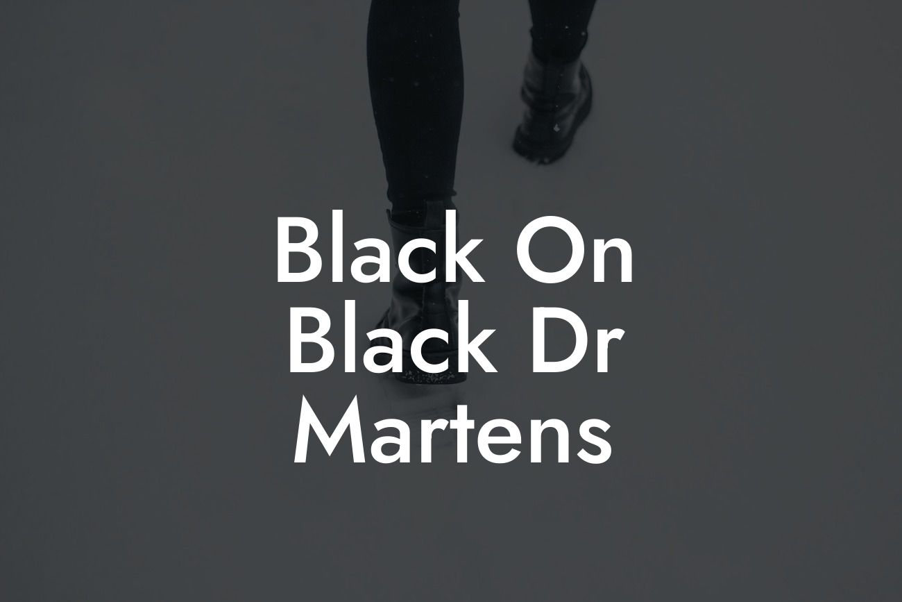Black On Black Dr Martens