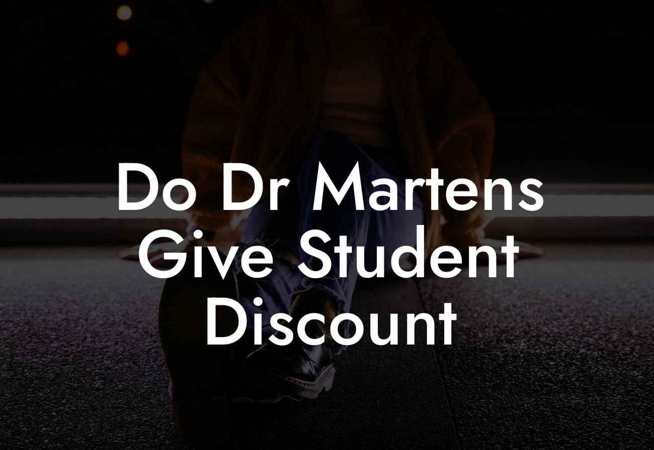 Do Dr Martens Give Student Discount