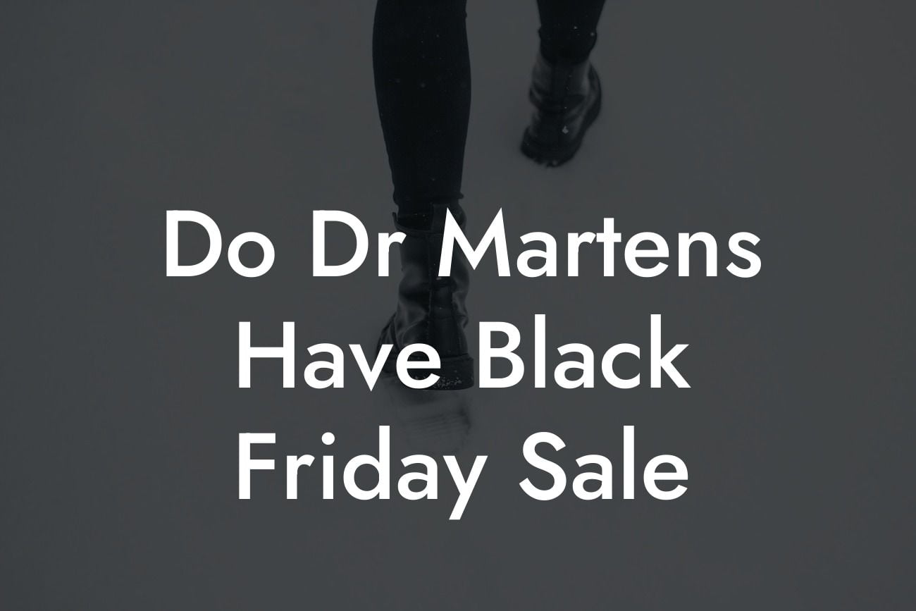 Do Dr Martens Have Black Friday Sale