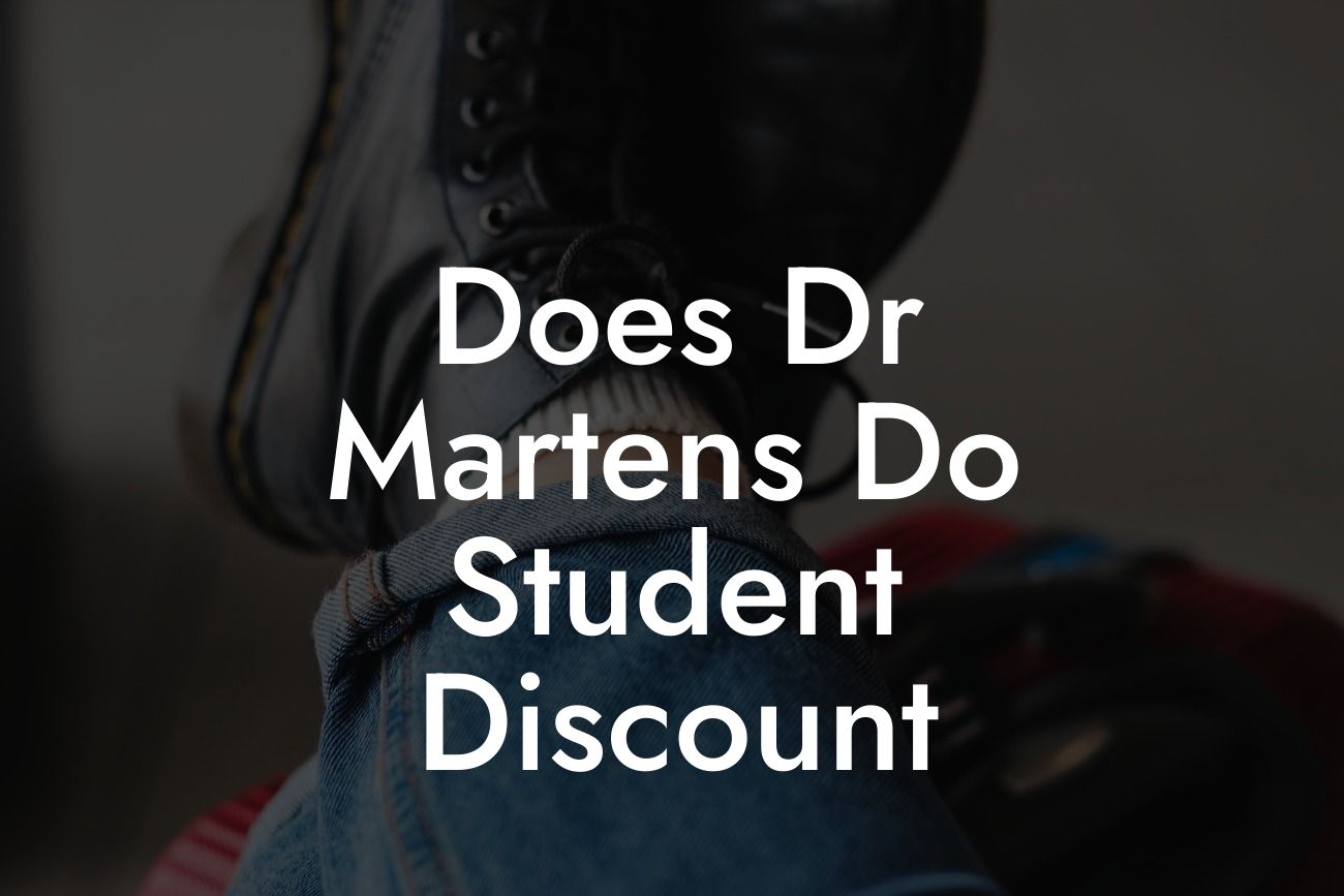 Does Dr Martens Do Student Discount