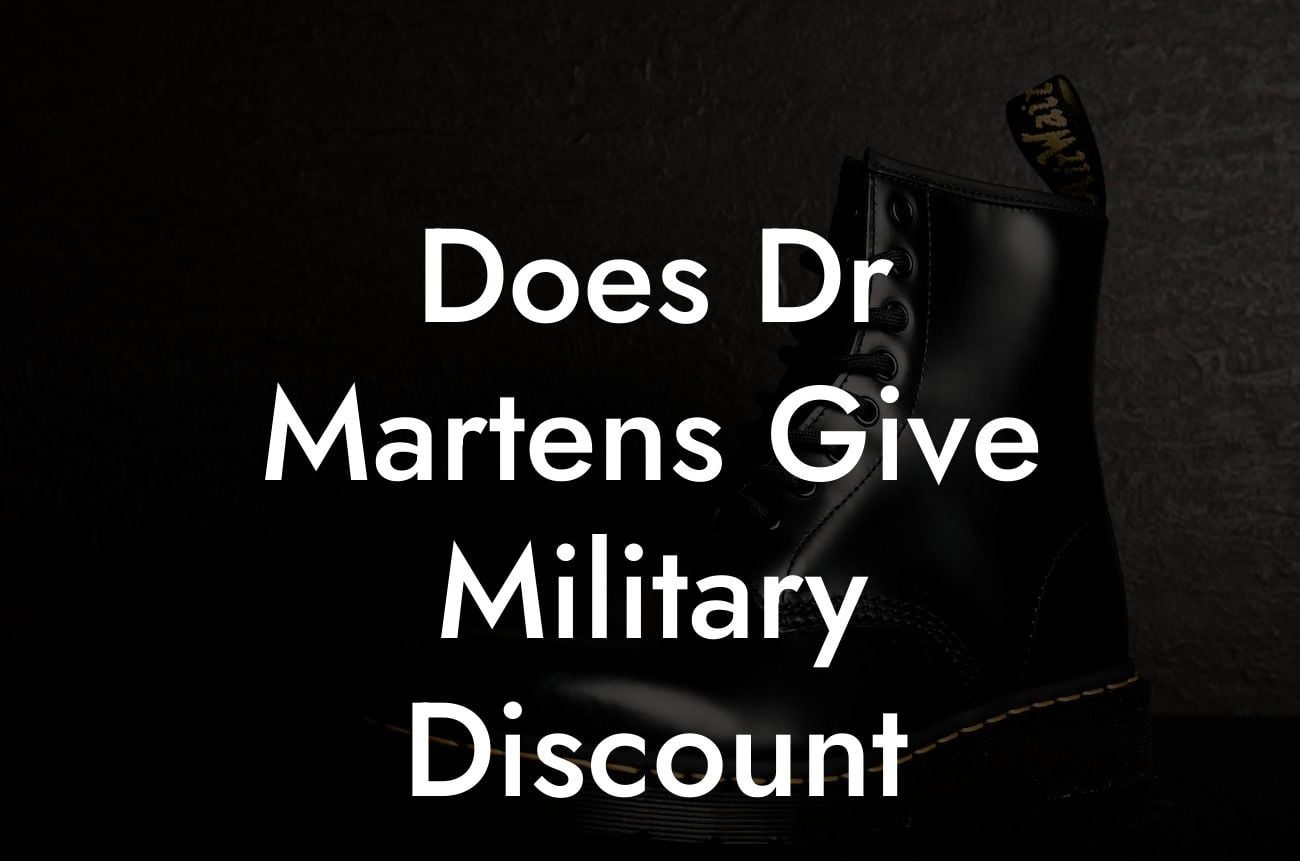 Does Dr Martens Give Military Discount