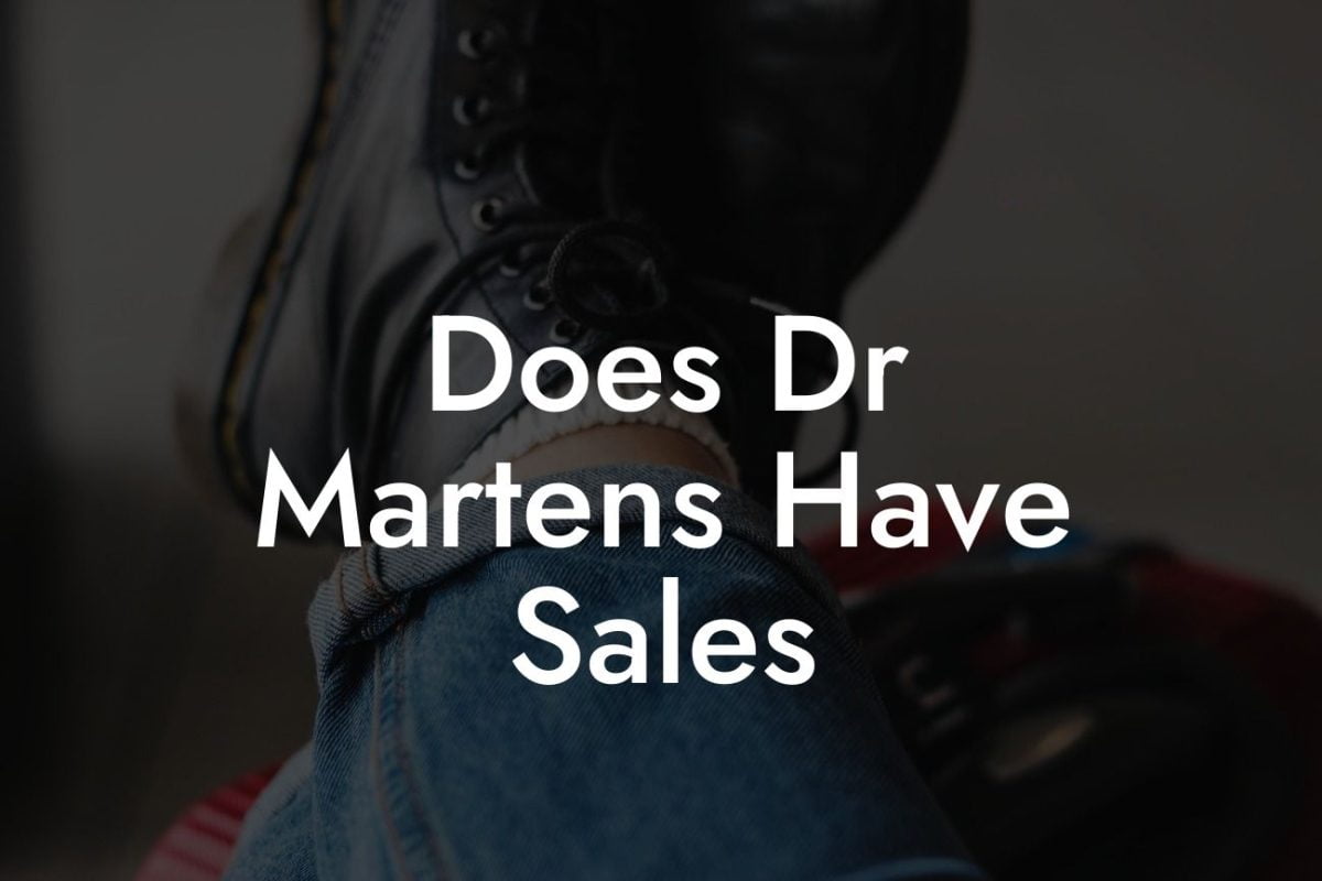 Does Dr Martens Have Sales