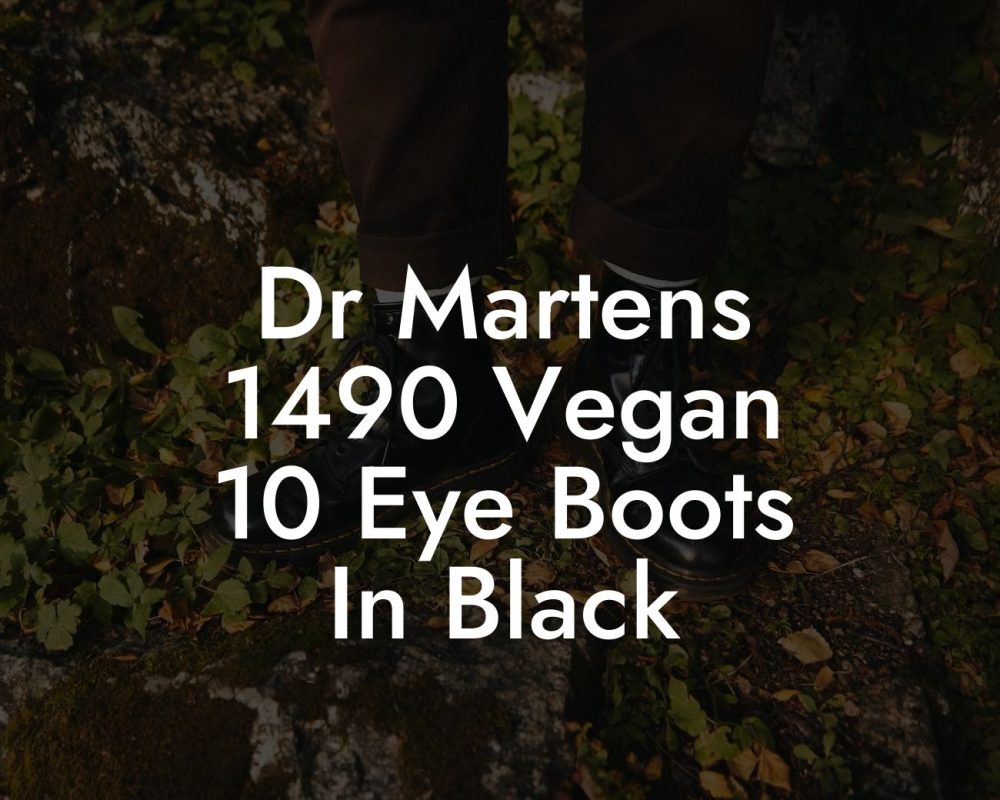 Dr Martens 1490 Vegan 10 Eye Boots In Black