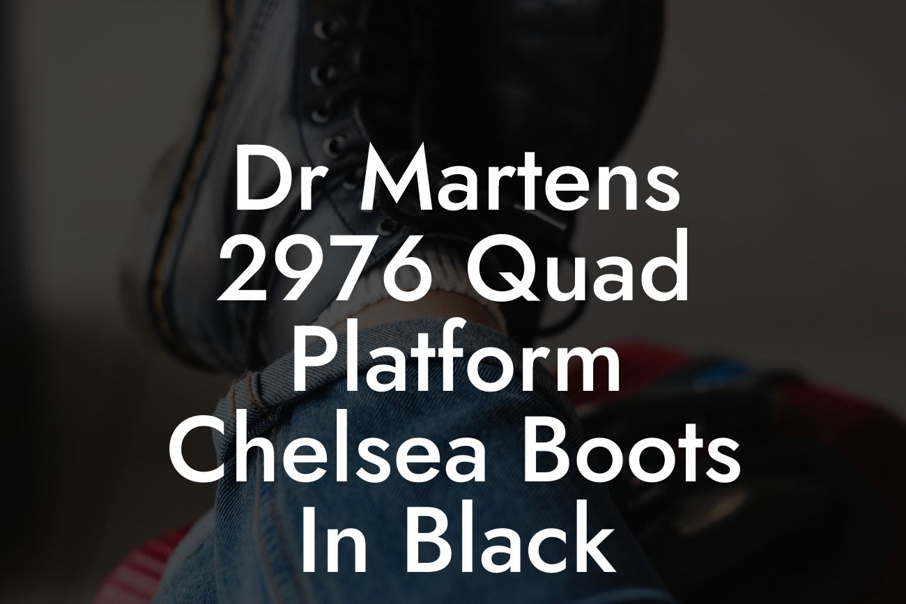 Dr Martens 2976 Quad Platform Chelsea Boots In Black