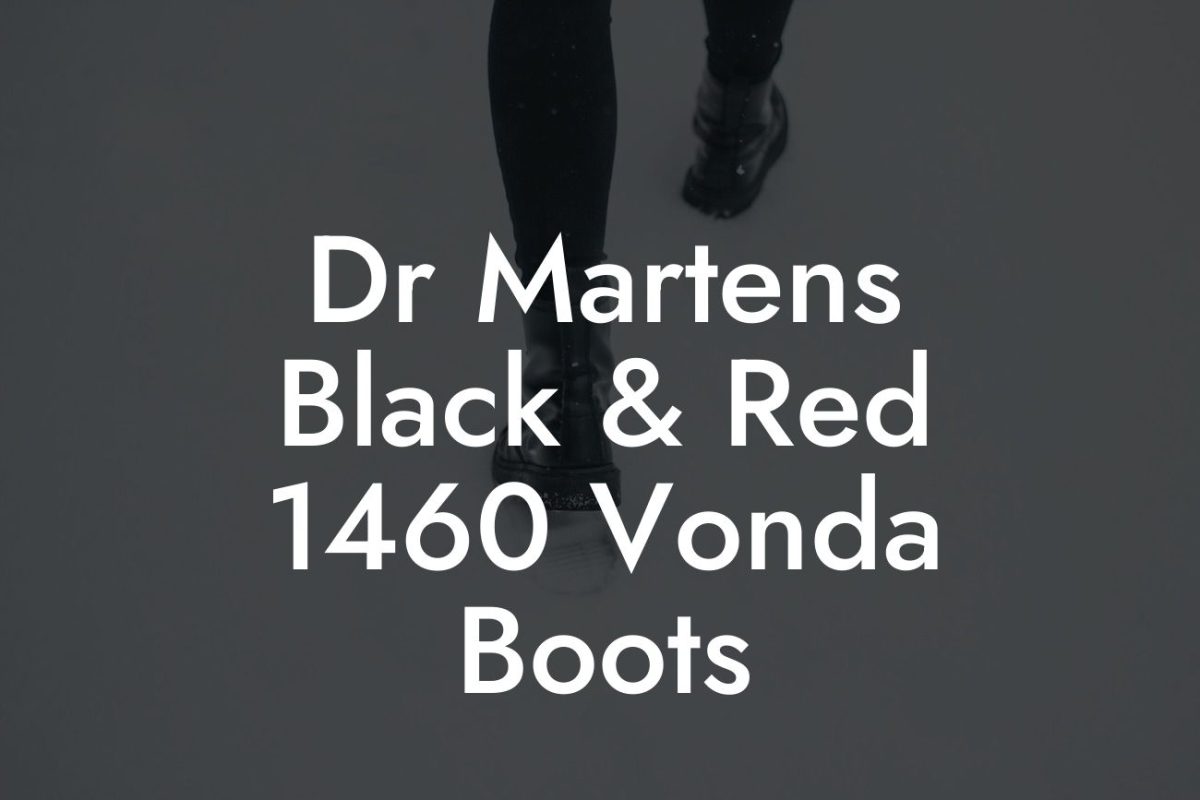 Dr Martens Black & Red 1460 Vonda Boots