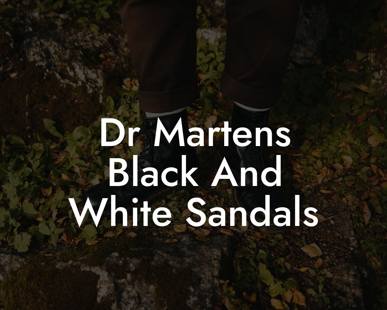 Dr Martens Black And White Sandals