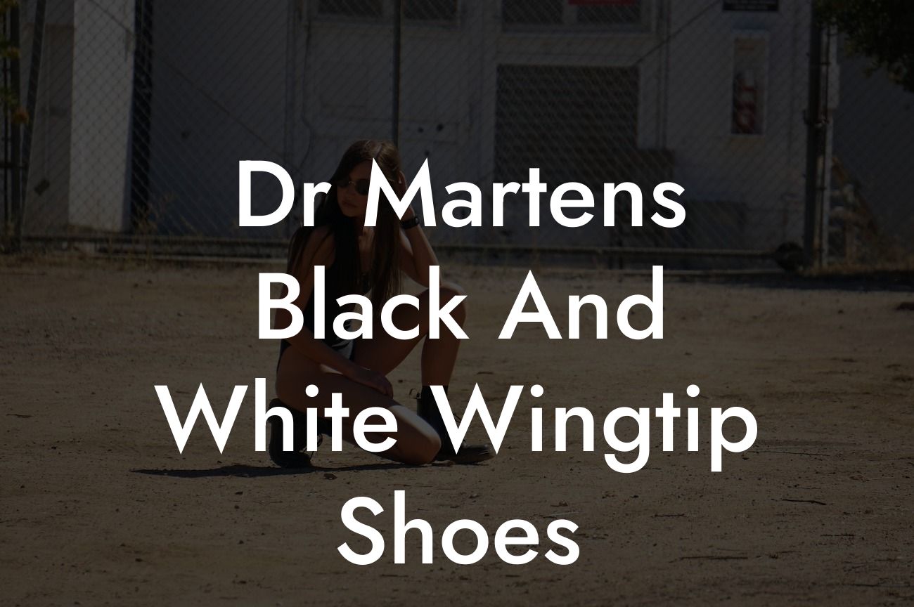 Dr Martens Black And White Wingtip Shoes