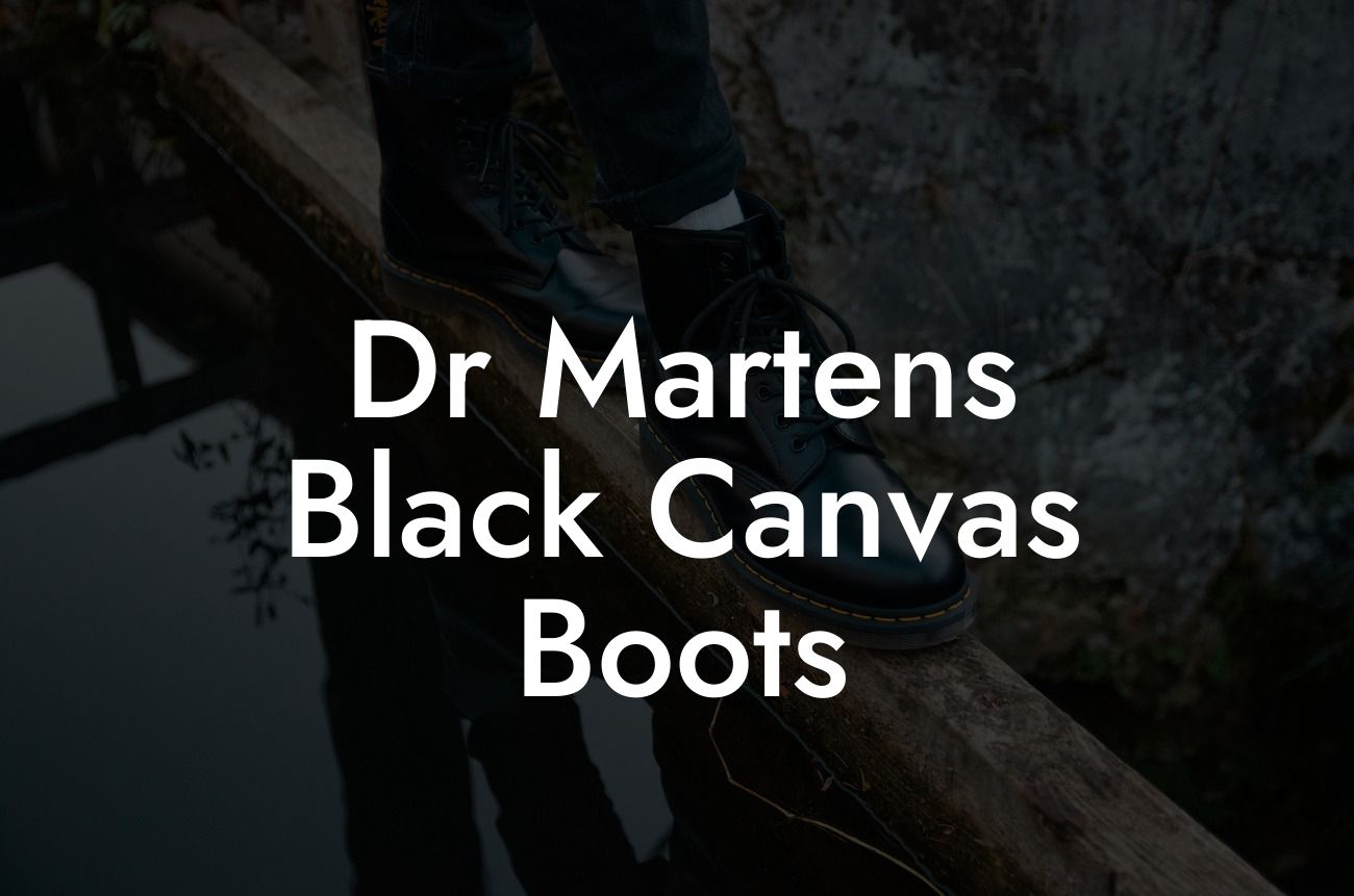 Dr Martens Black Canvas Boots