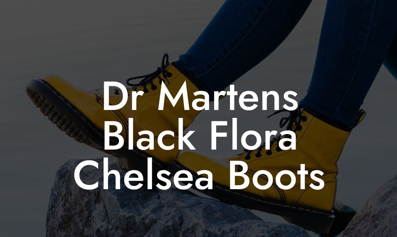 Dr Martens Black Flora Chelsea Boots