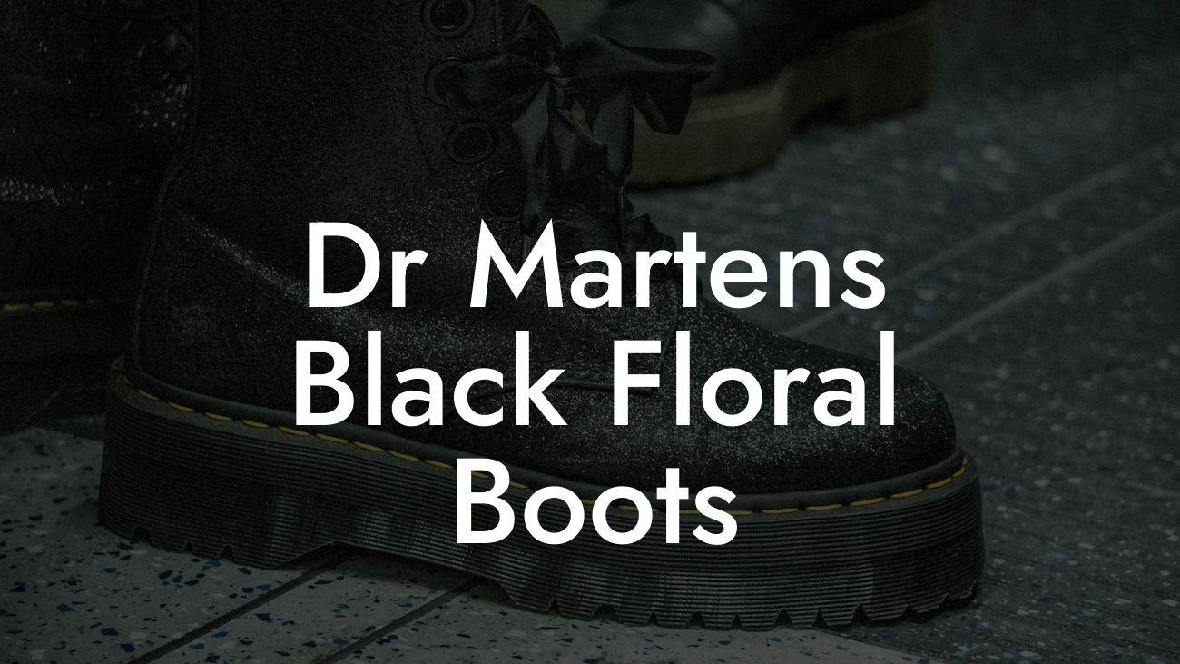 Dr Martens Black Floral Boots