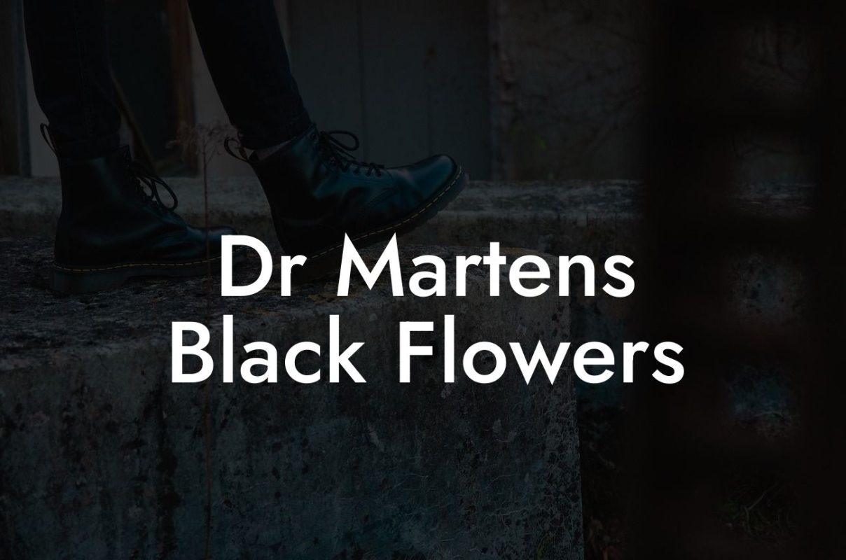 Dr Martens Black Flowers