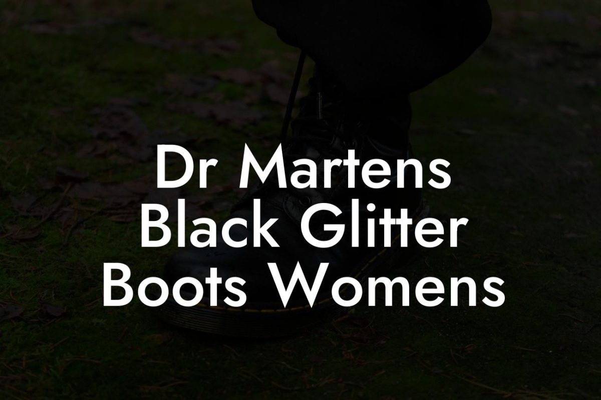 Dr Martens Black Glitter Boots Womens