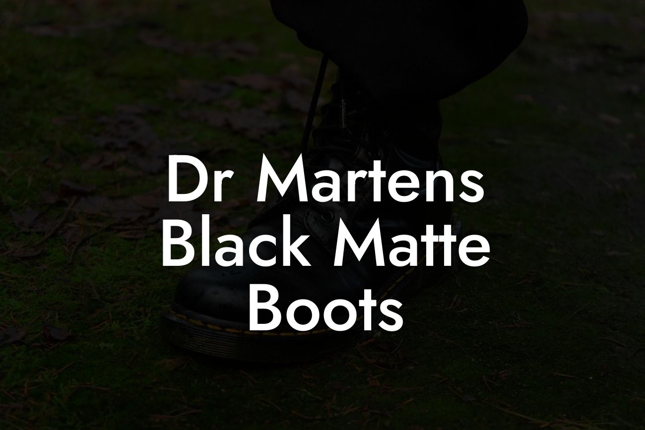 Dr Martens Black Matte Boots