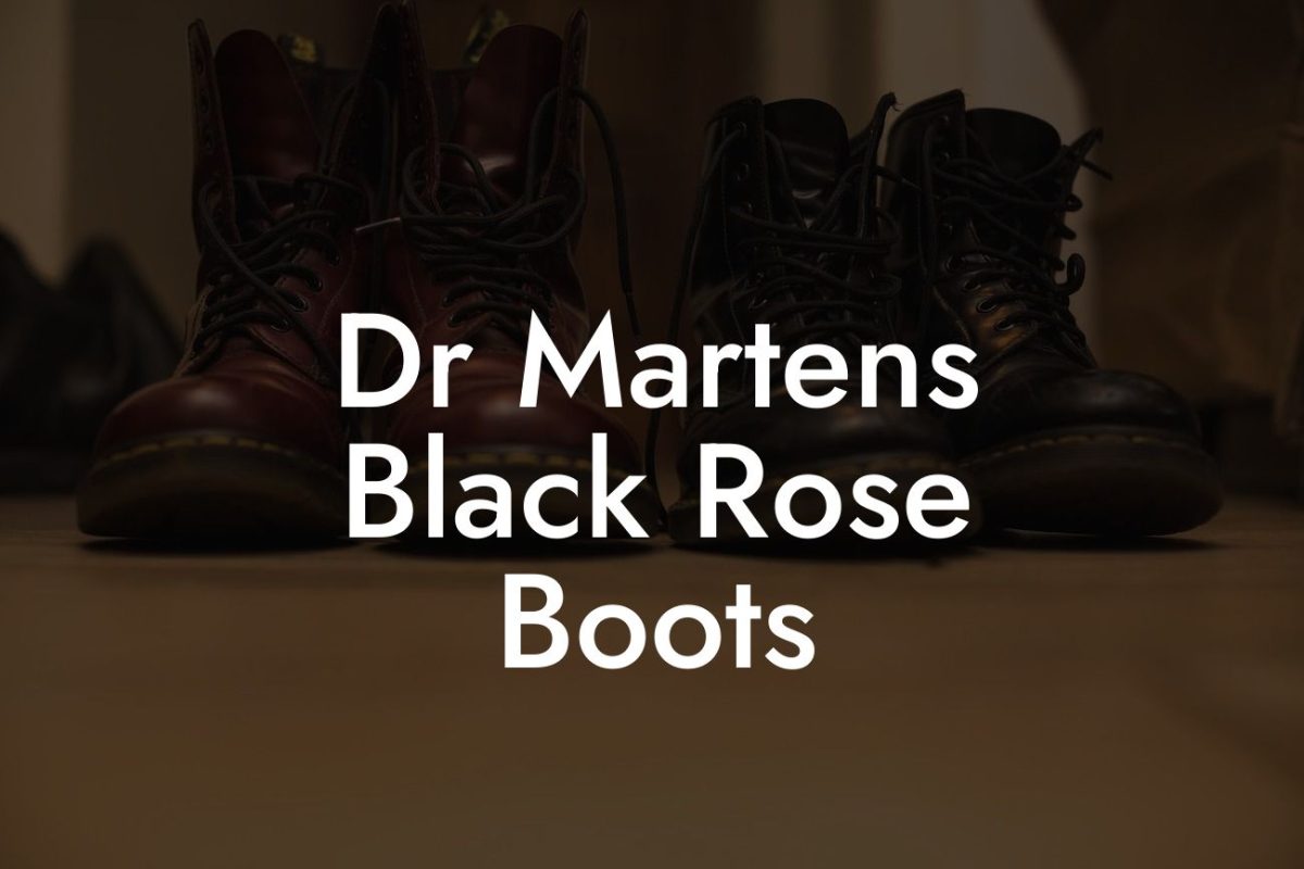 Dr Martens Black Rose Boots