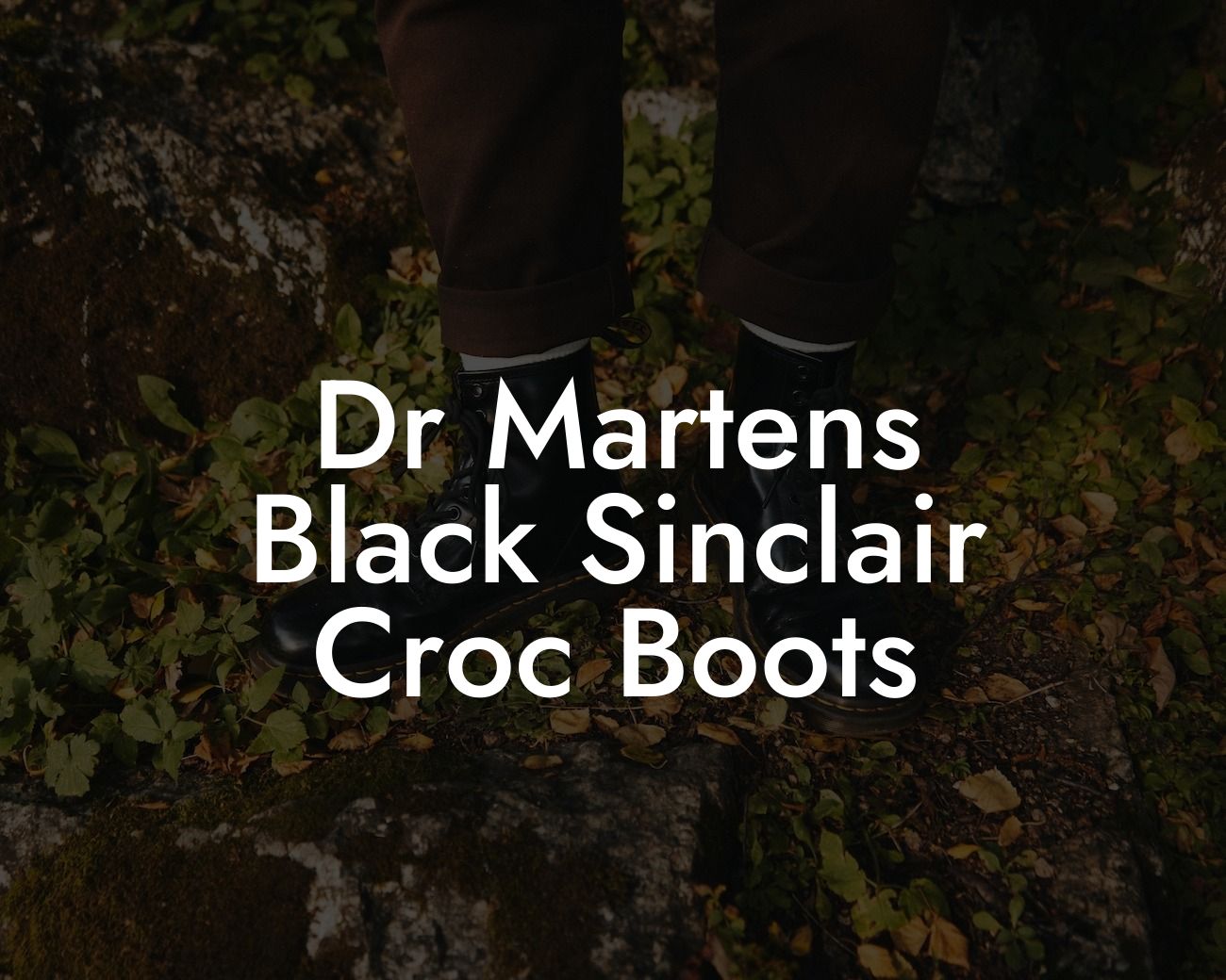 Dr Martens Black Sinclair Croc Boots