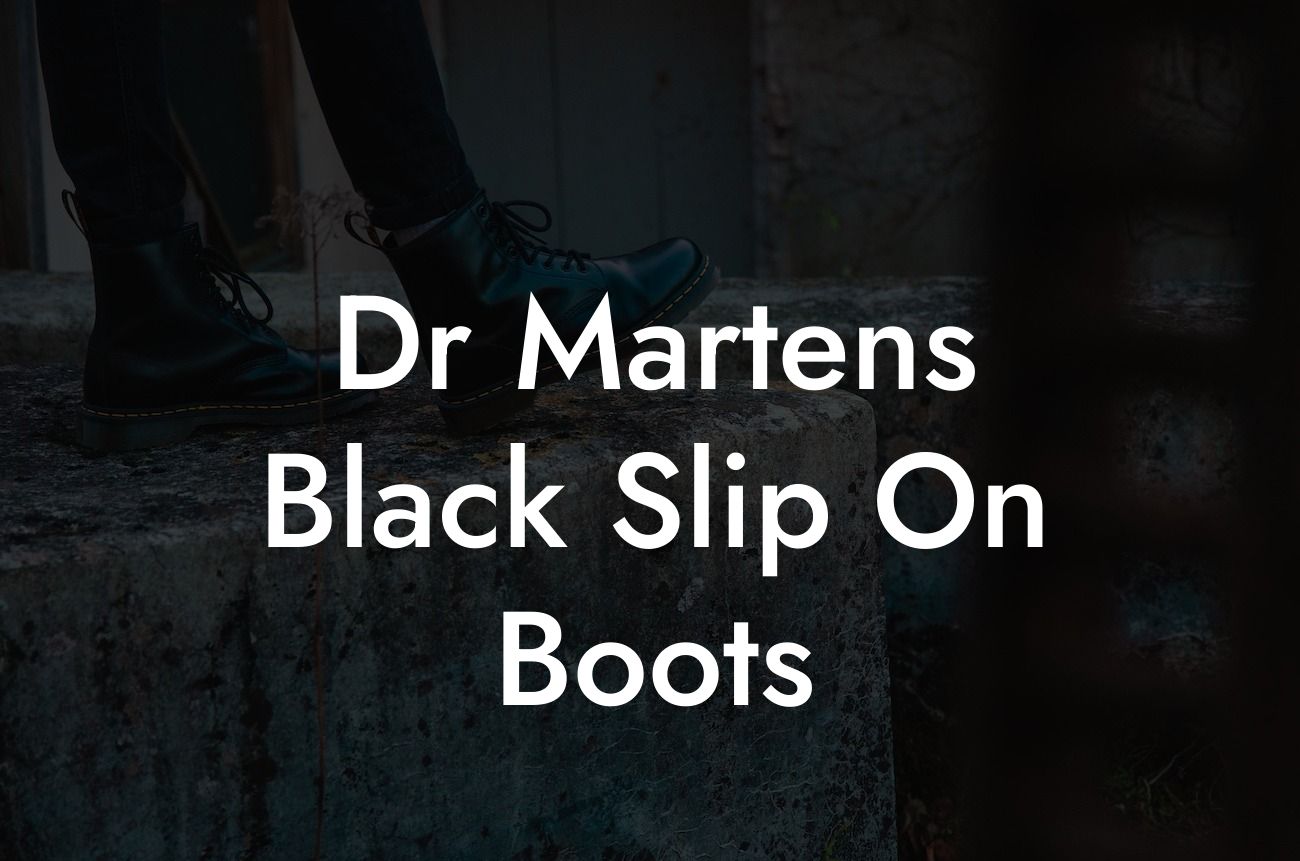 Dr Martens Black Slip On Boots