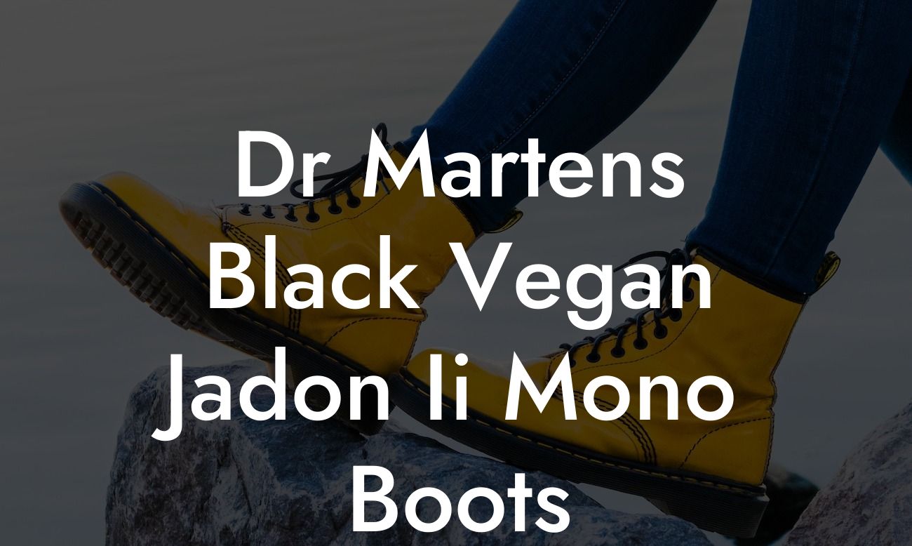 Dr Martens Black Vegan Jadon Ii Mono Boots