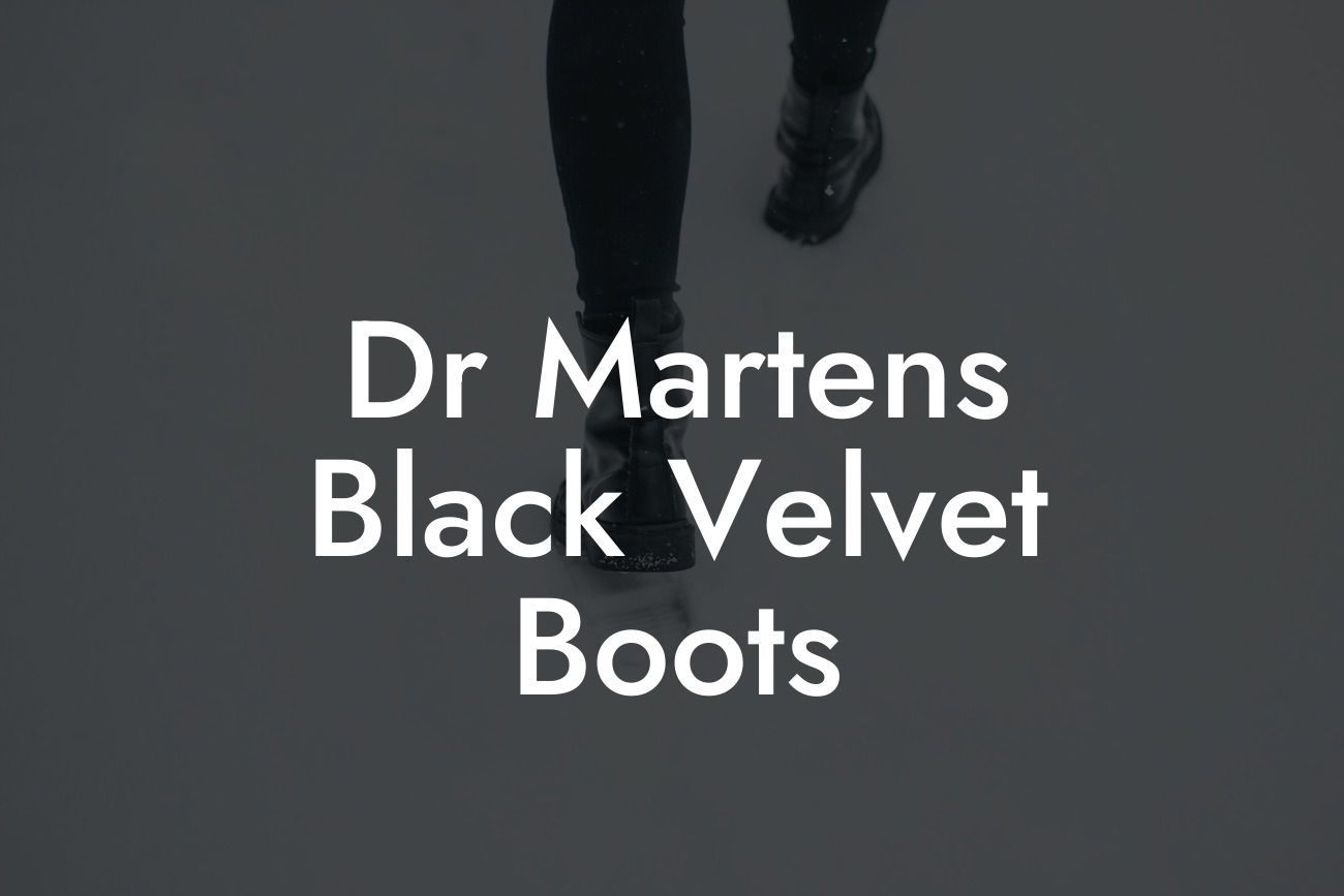 Dr Martens Black Velvet Boots