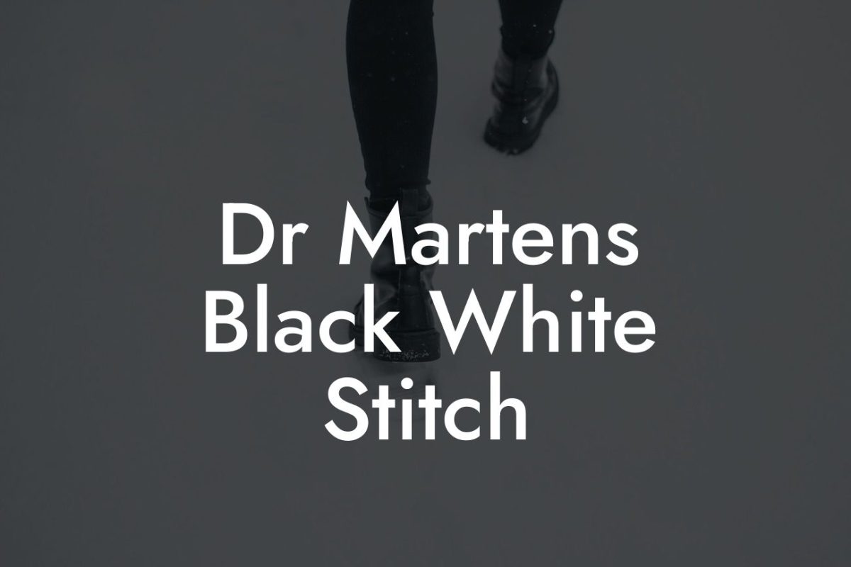 Dr Martens Black White Stitch