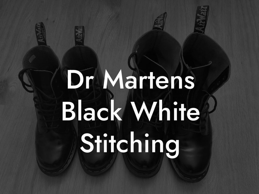 Dr Martens Black White Stitching