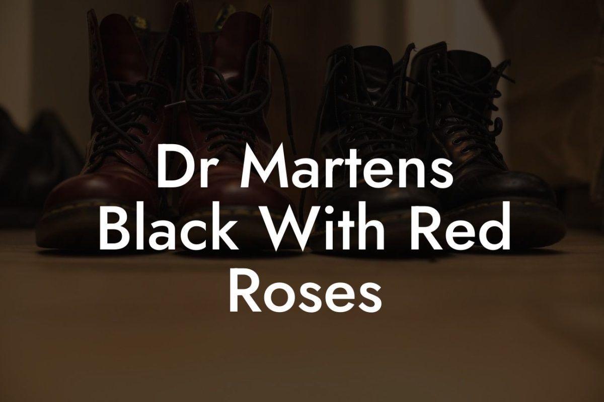 Dr Martens Black With Red Roses