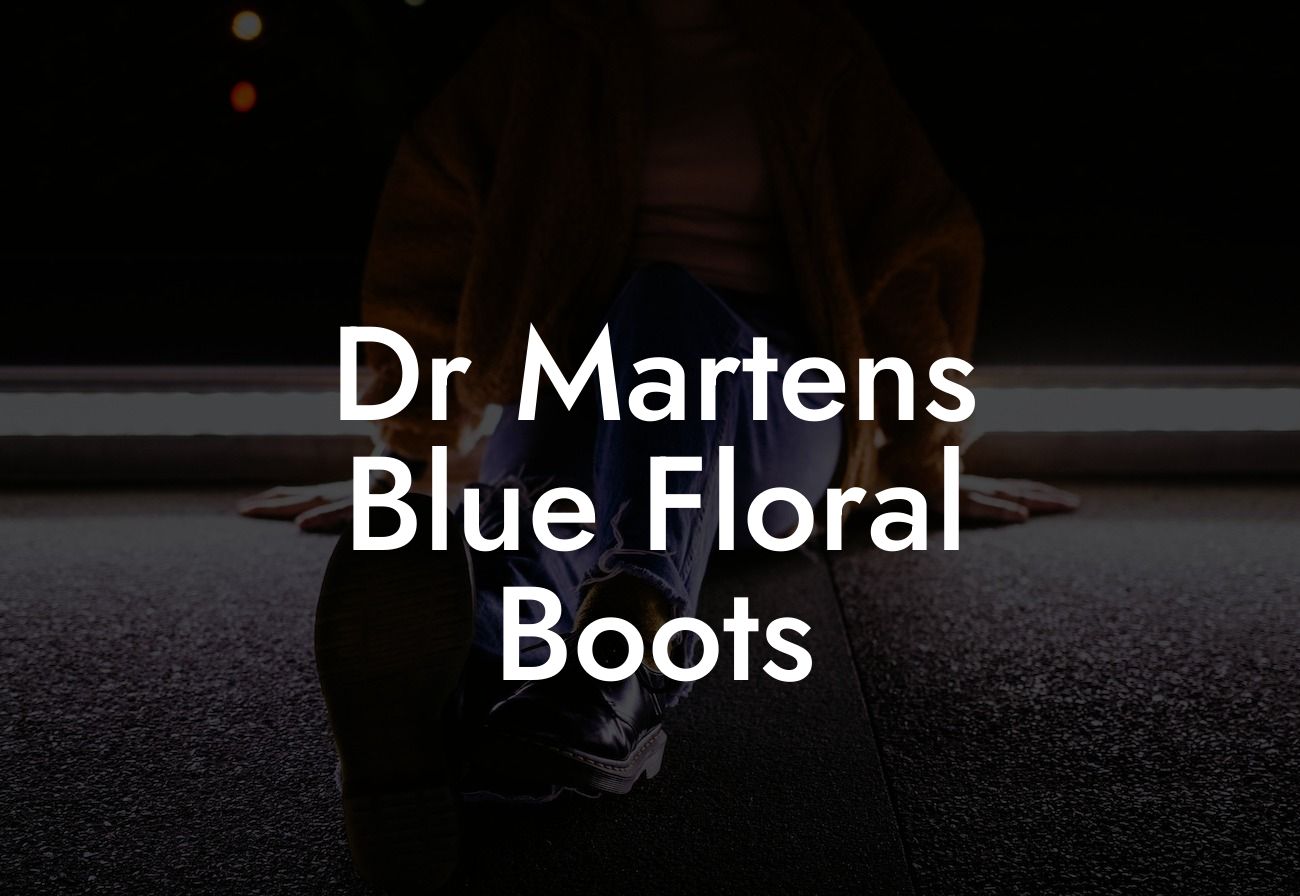 Dr Martens Blue Floral Boots