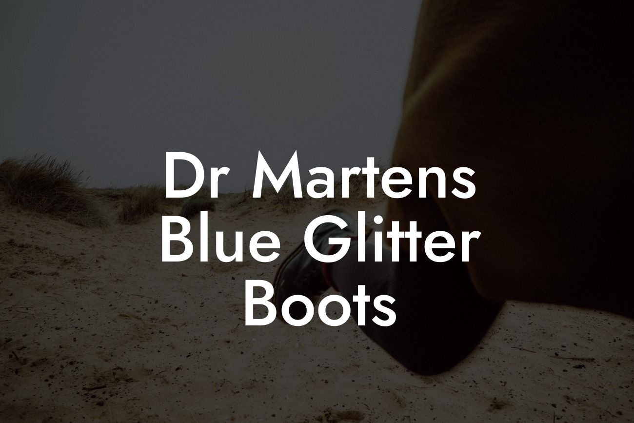 Dr Martens Blue Glitter Boots