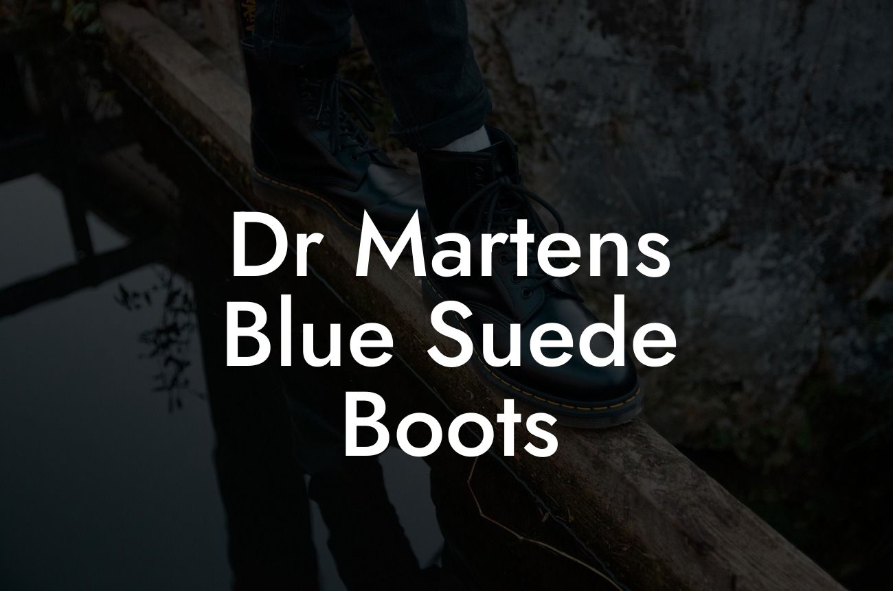 Dr Martens Blue Suede Boots