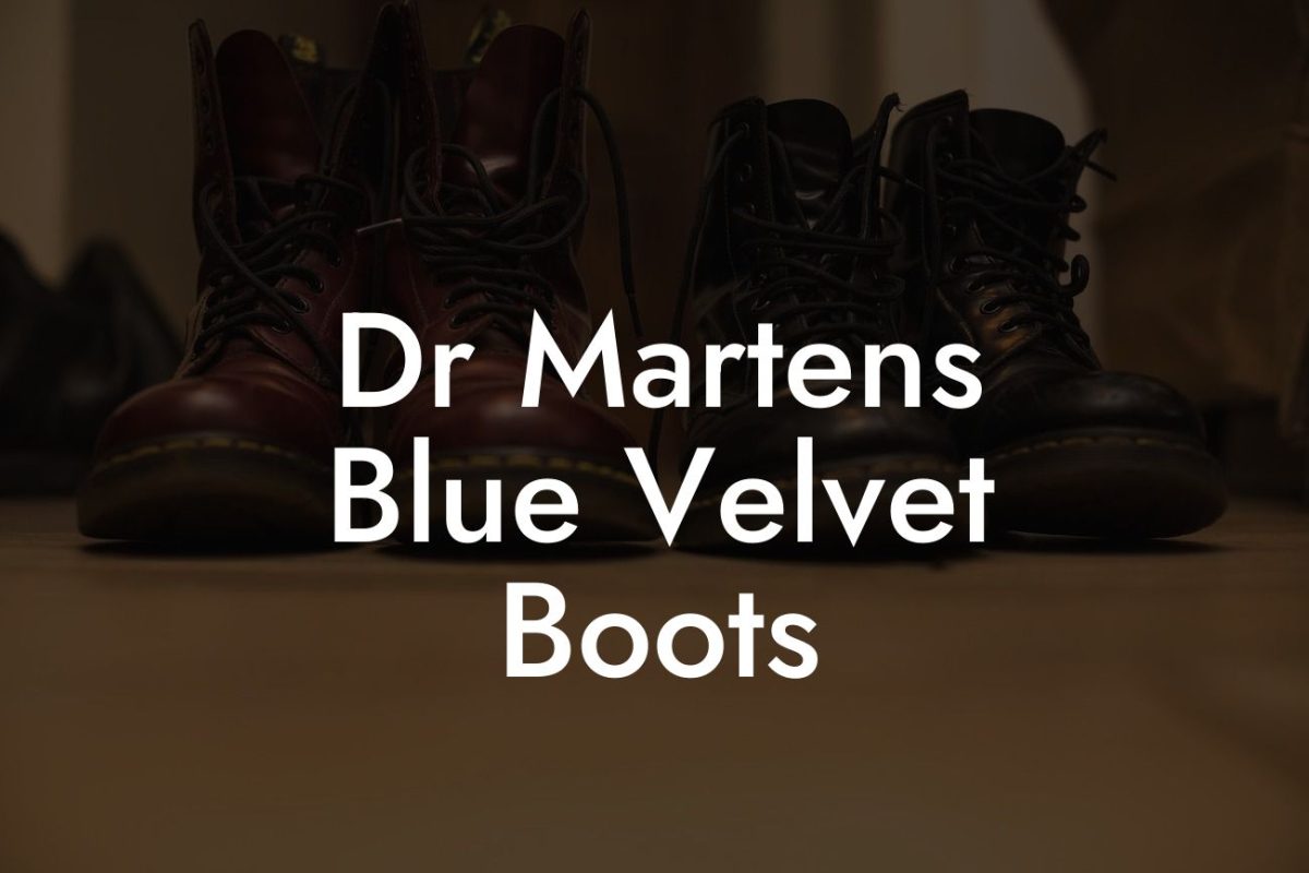 Dr Martens Blue Velvet Boots