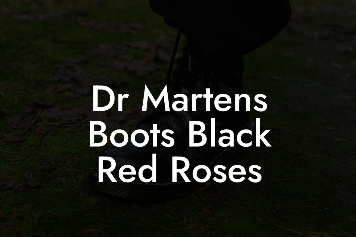 Dr Martens Boots Black Red Roses