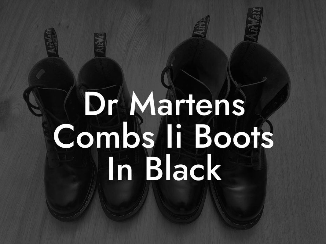 Dr Martens Combs Ii Boots In Black