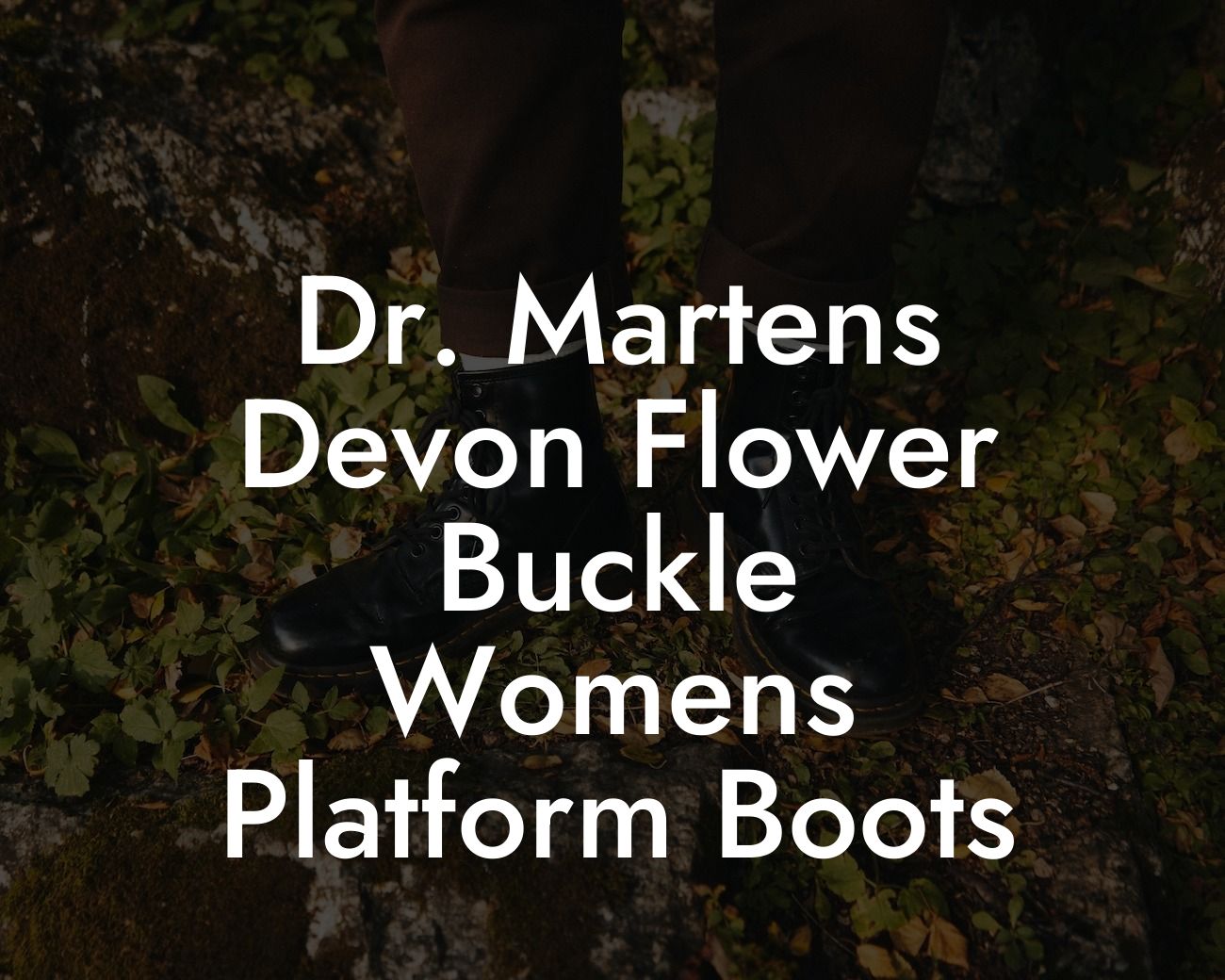 Dr. Martens Devon Flower Buckle Womens Platform Boots