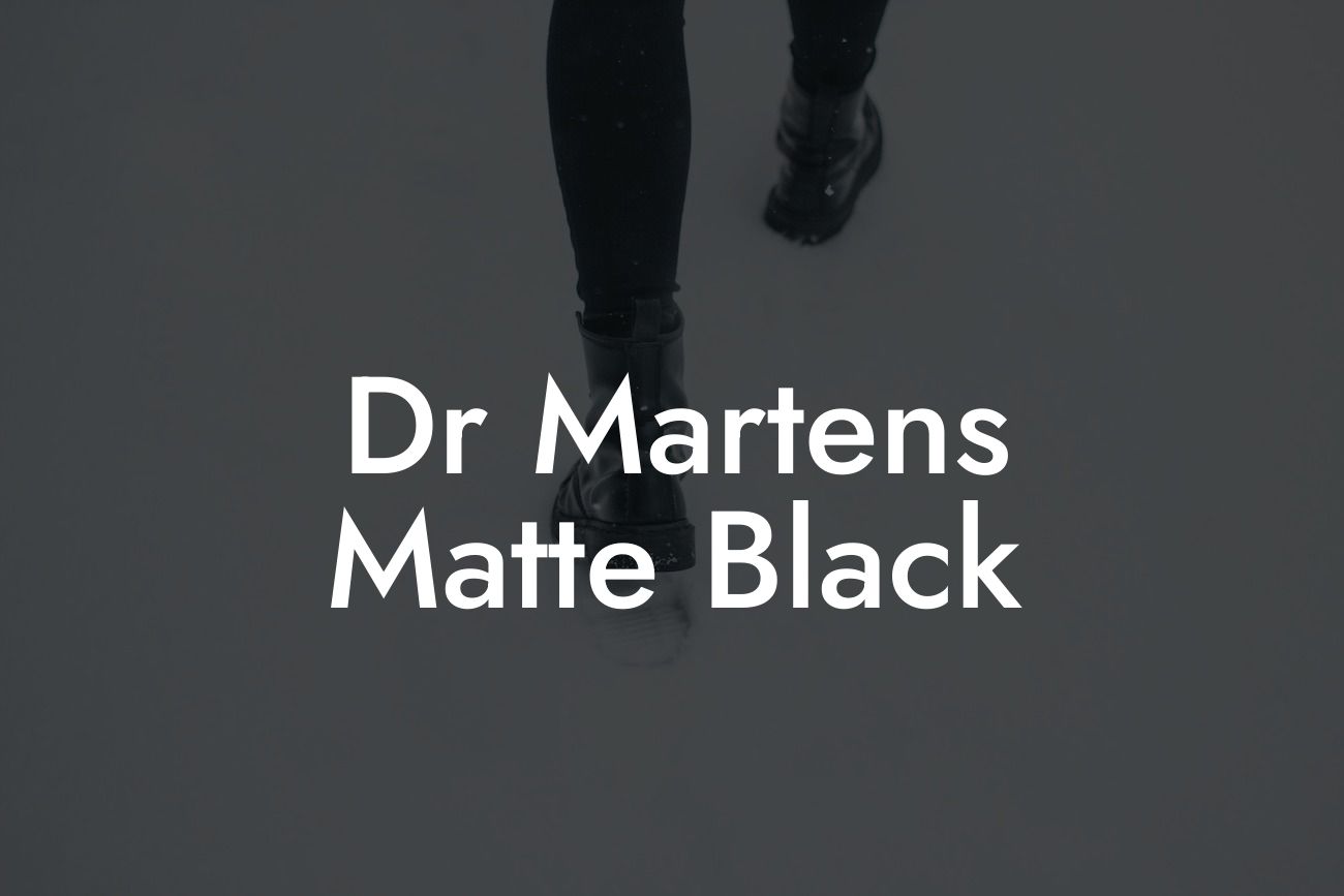 Dr Martens Matte Black