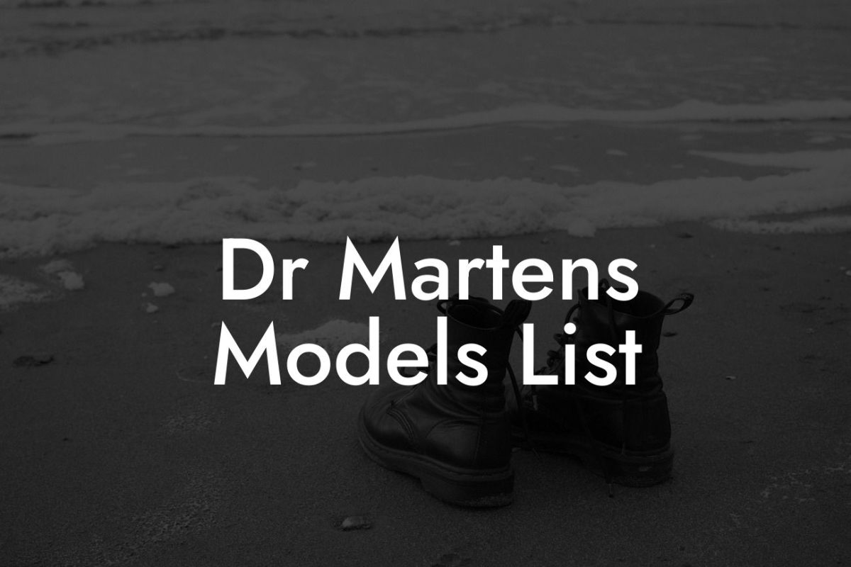 Dr Martens Models List