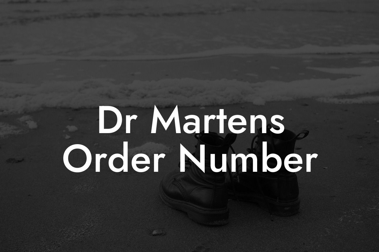 Dr Martens Order Number