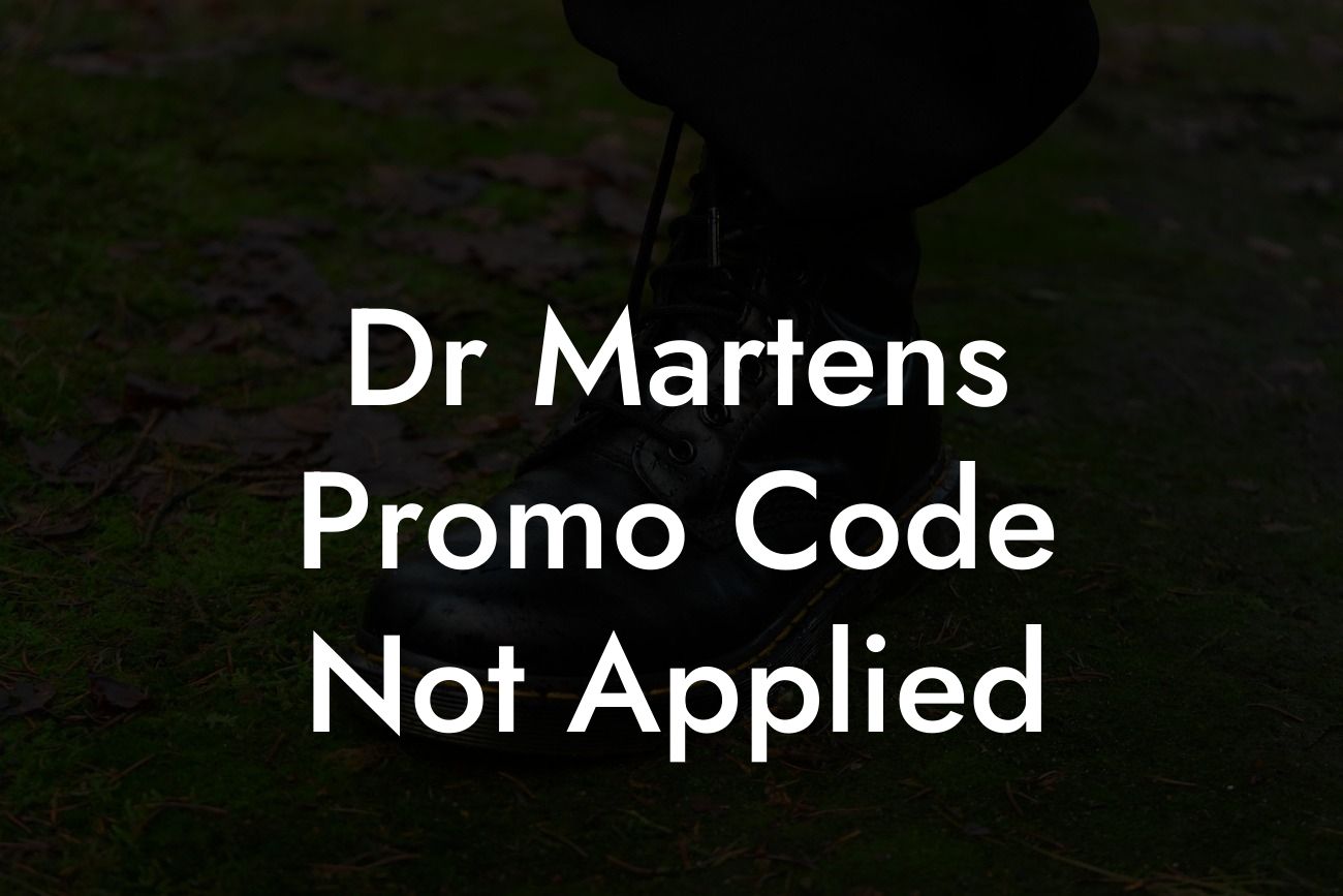 Dr Martens Promo Code Not Applied