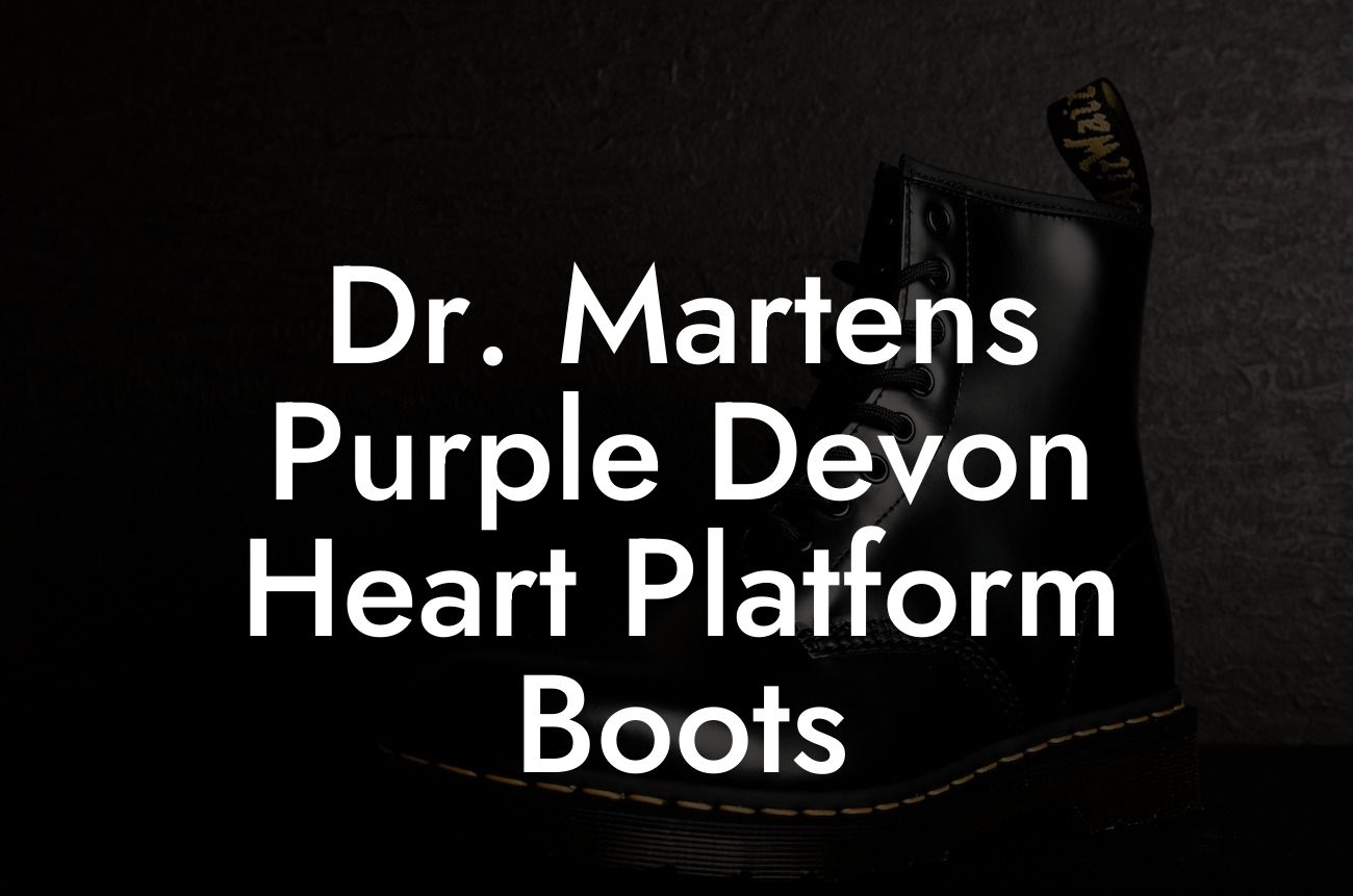 Dr. Martens Purple Devon Heart Platform Boots