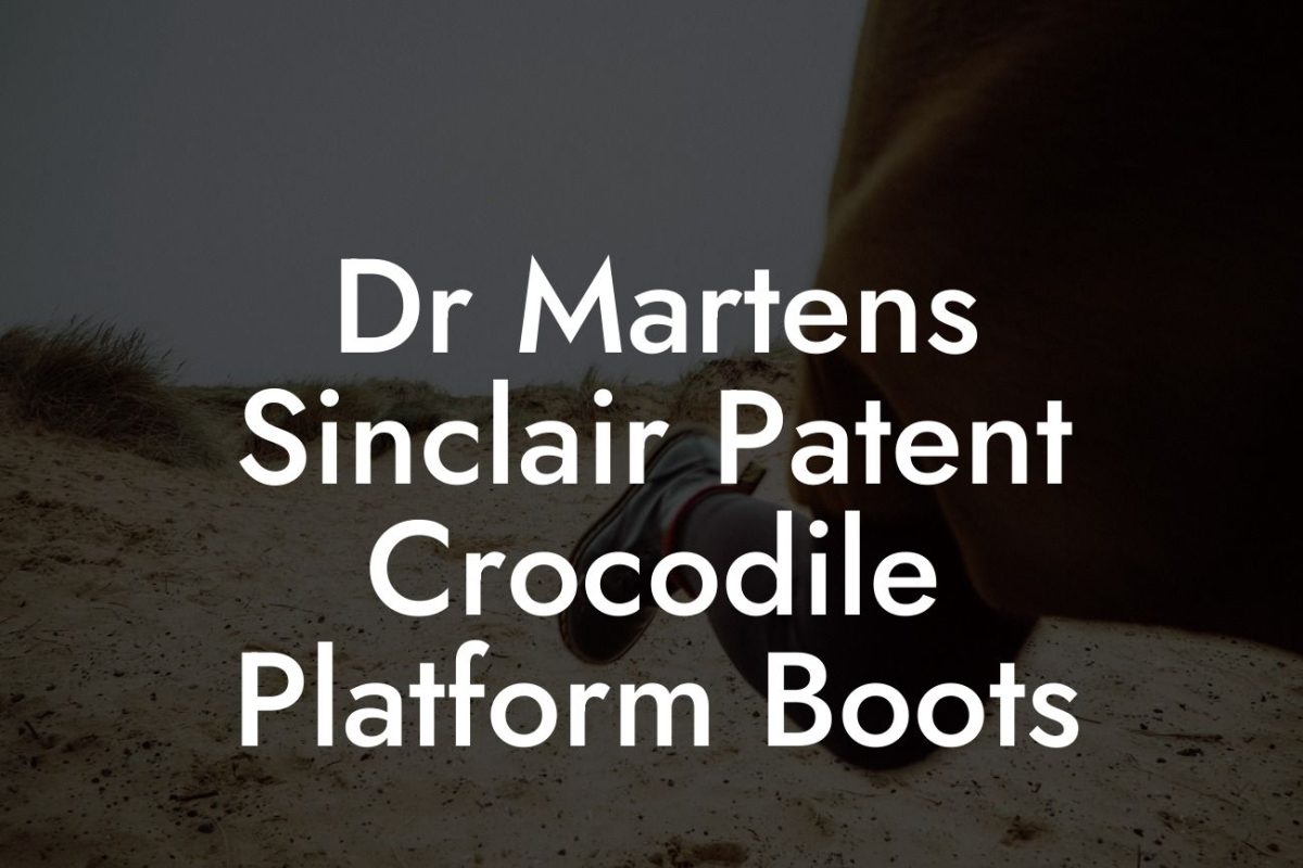 Dr Martens Sinclair Patent Crocodile Platform Boots