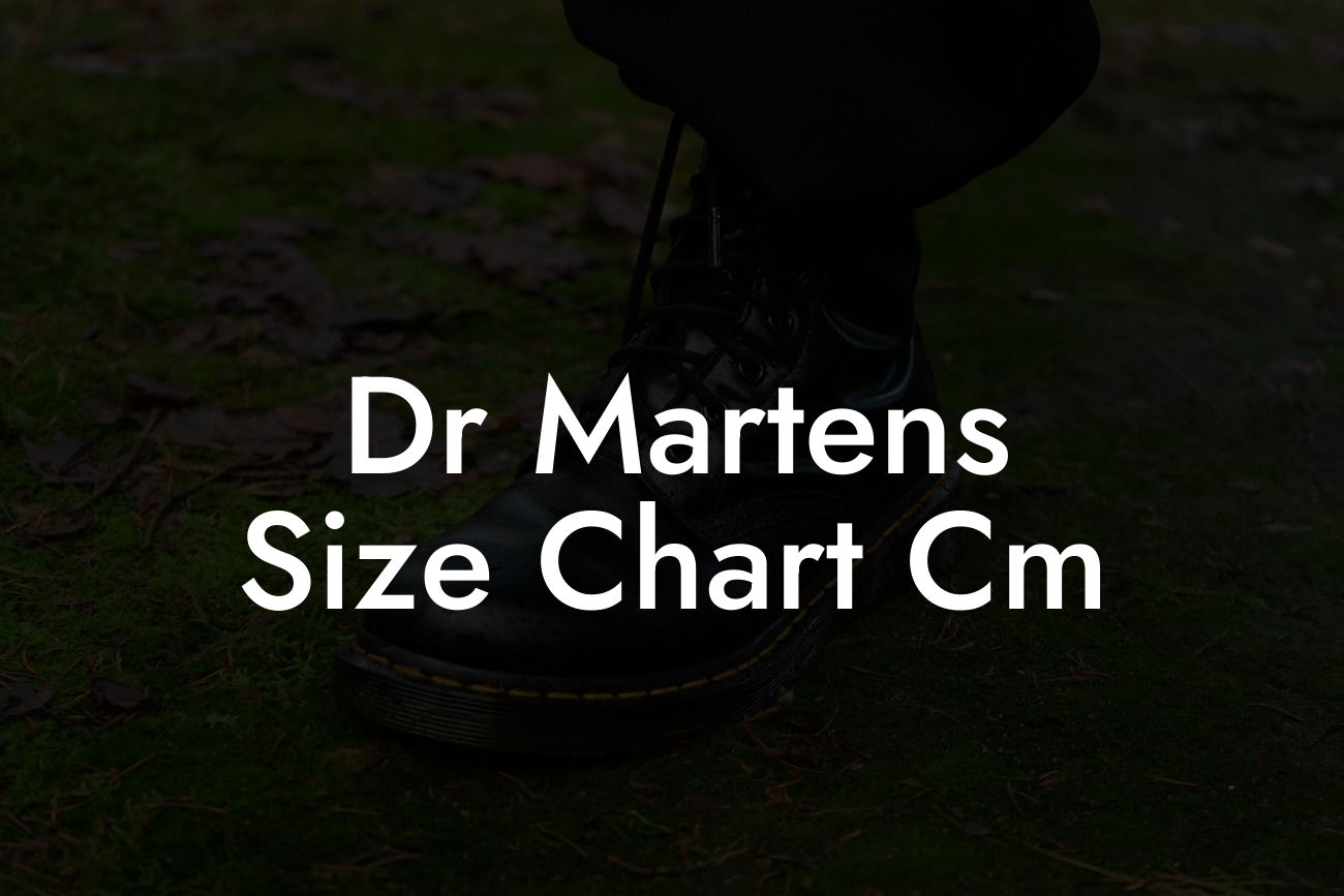 Dr Martens Size Chart Cm