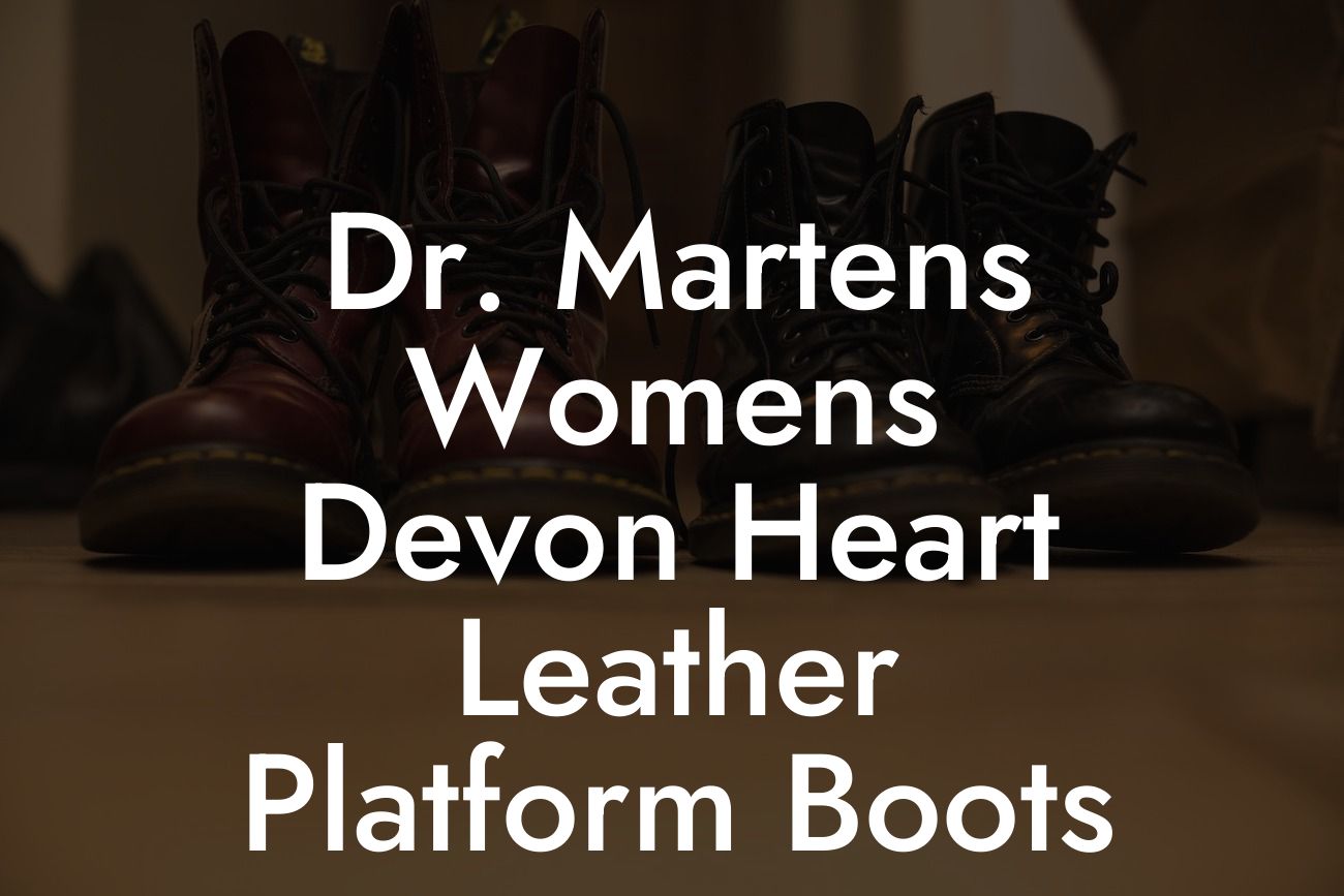 Dr. Martens Womens Devon Heart Leather Platform Boots