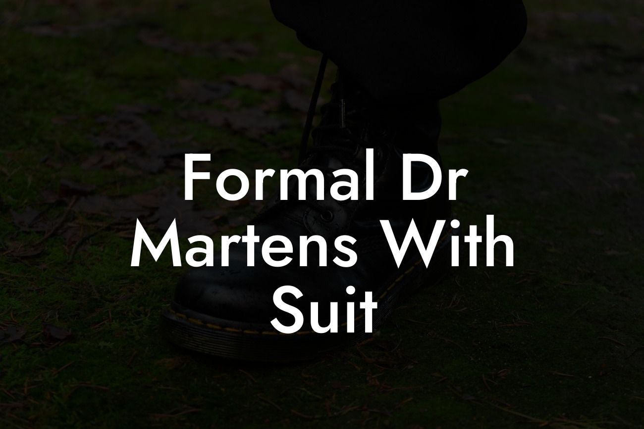 Formal Dr Martens With Suit