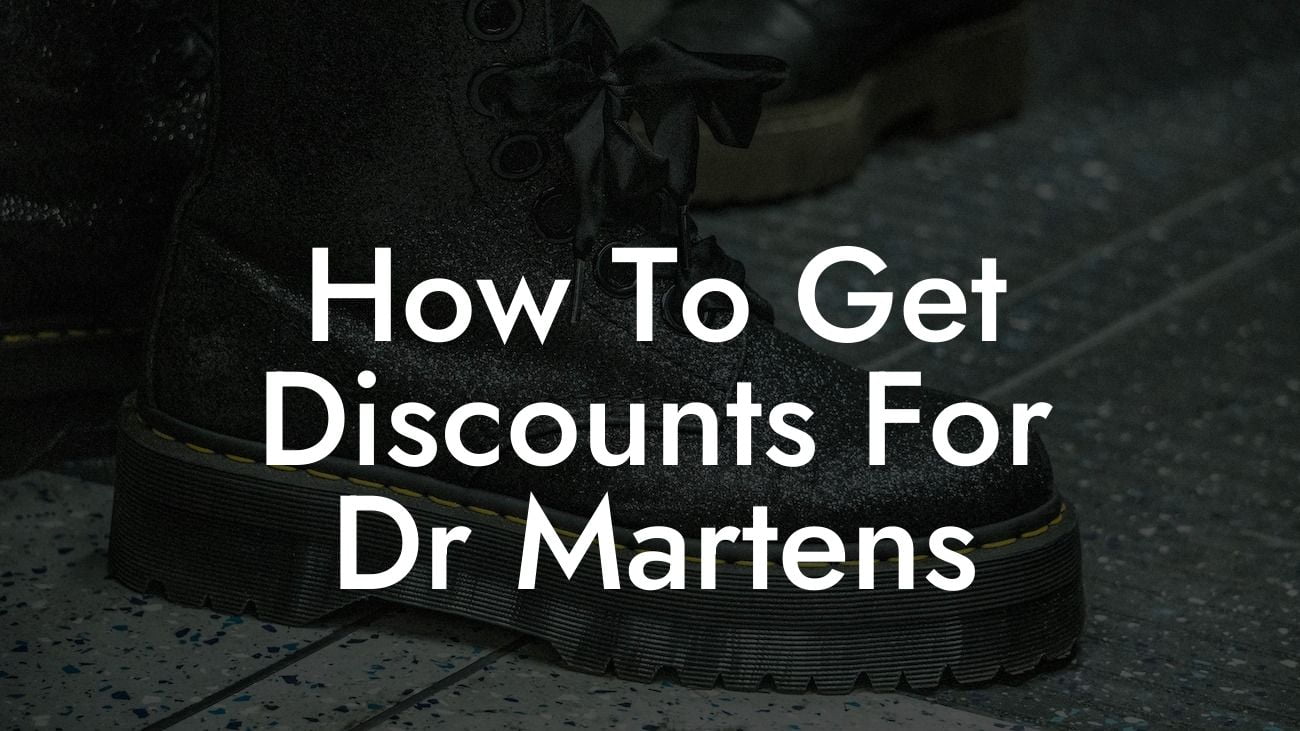 How To Get Discounts For Dr Martens