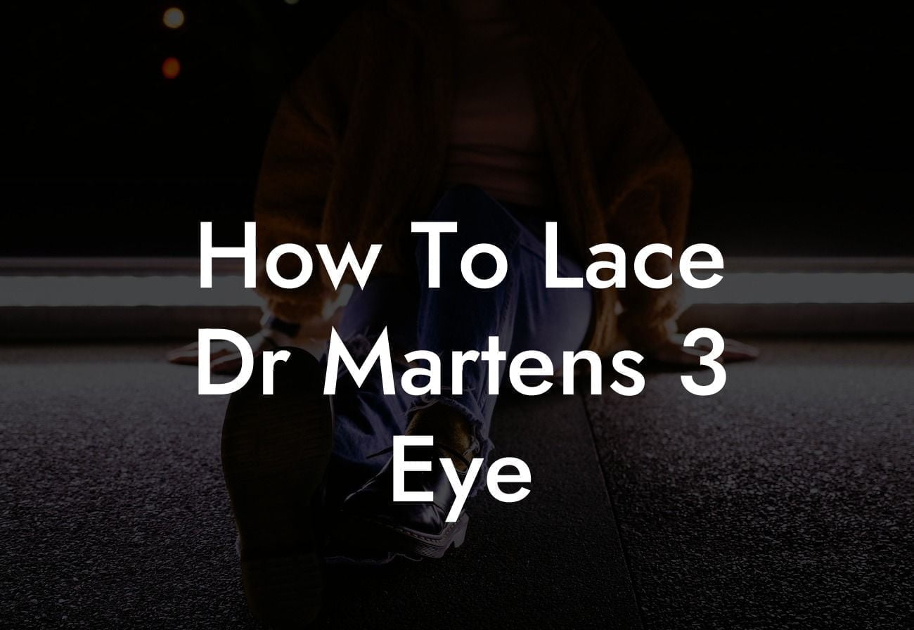 How To Lace Dr Martens 3 Eye