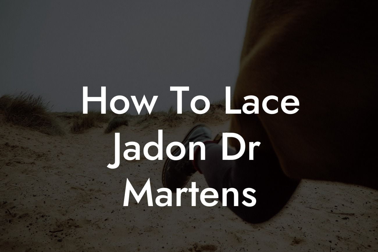 How To Lace Jadon Dr Martens